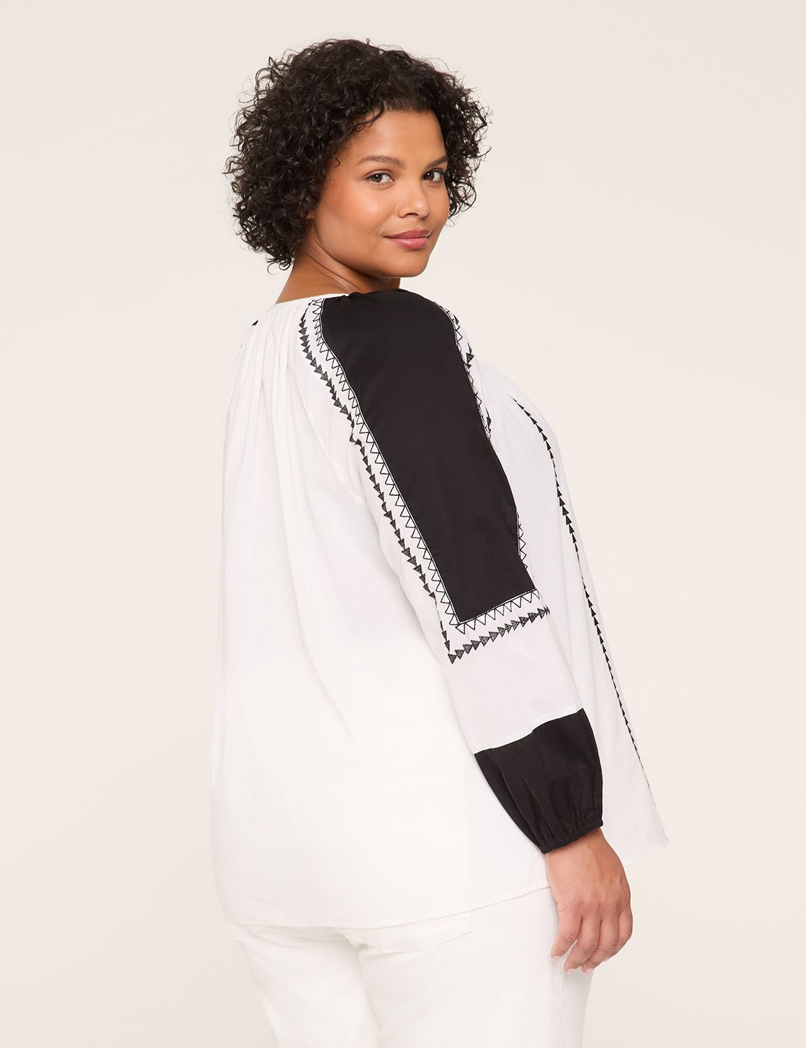 Classic 3/4 Sleeve Raglan Split Nec | LaneBryant