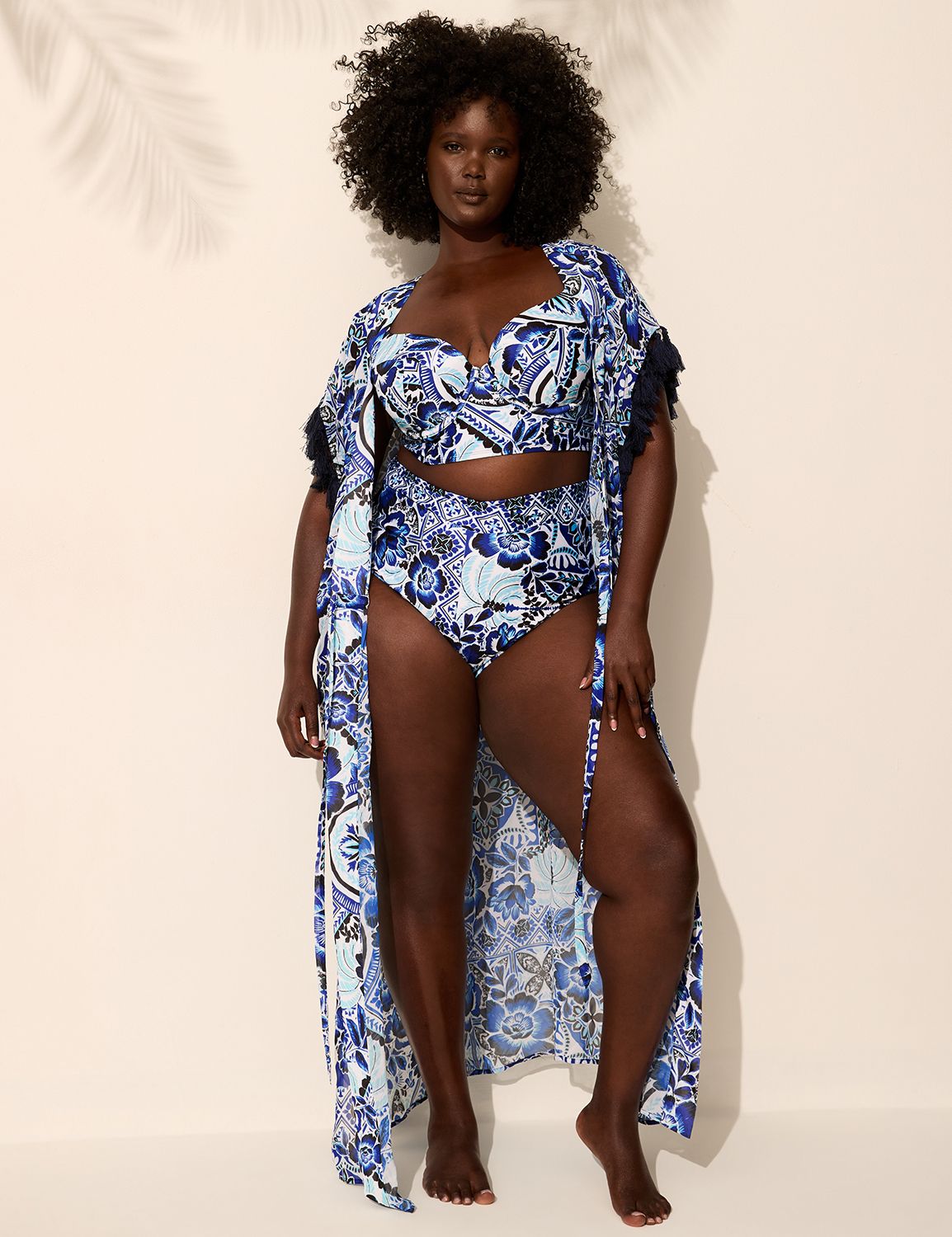 Tassel Chiffon Duster Cover-Up 1143 Product Image 3