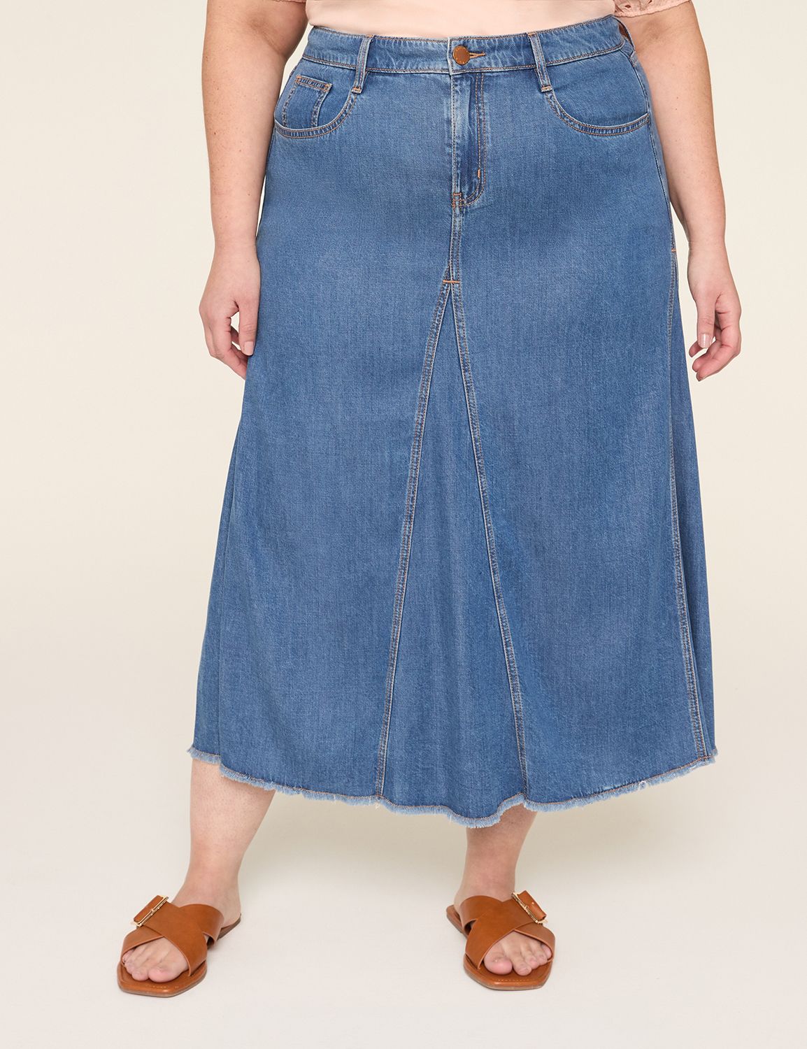 DENIM REFINED DENIM SKIRT- MONACO W | LaneBryant