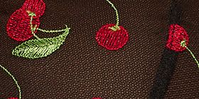 Cherry Embroidered Unlined Balconette Bra