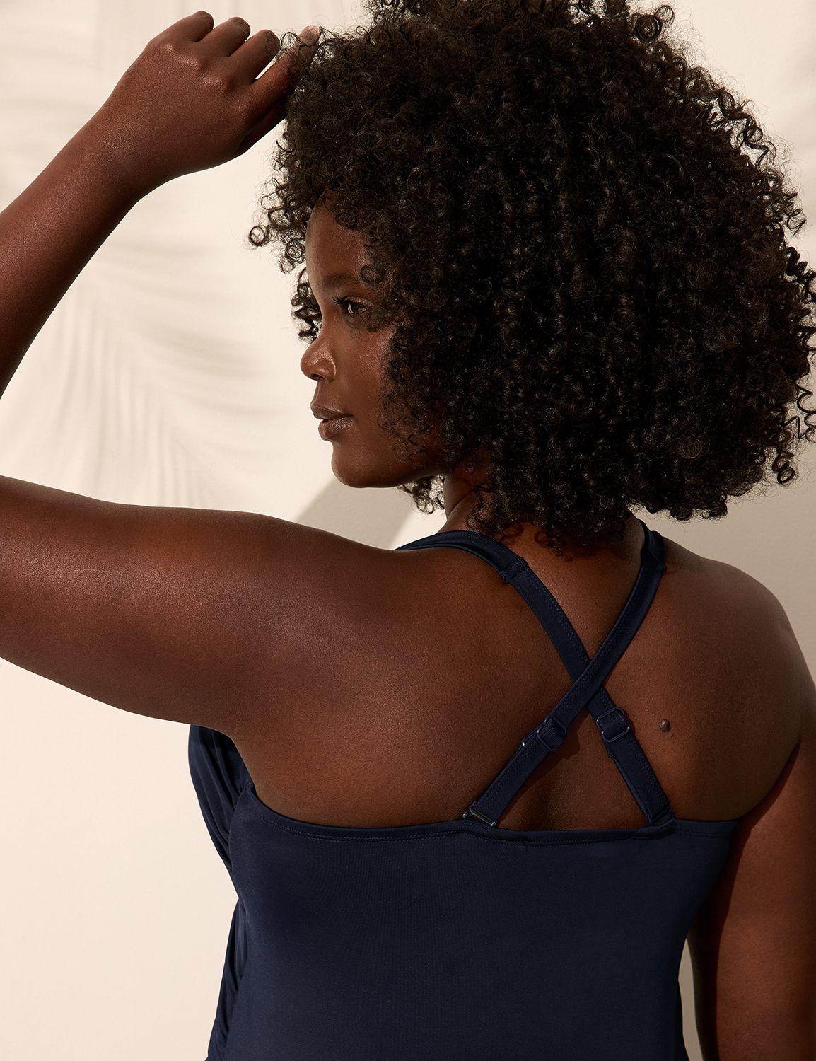 Strapless Shirred Fitted UW Tankini Product Image 6