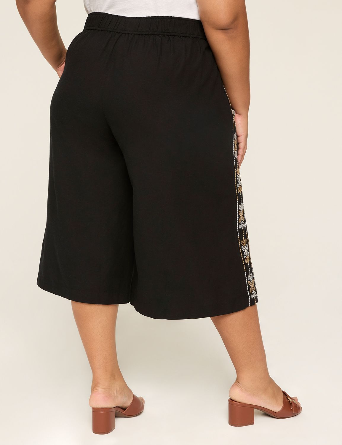 PULLON RELAXED CULOTTE  WITH EMBROI Product Image 2