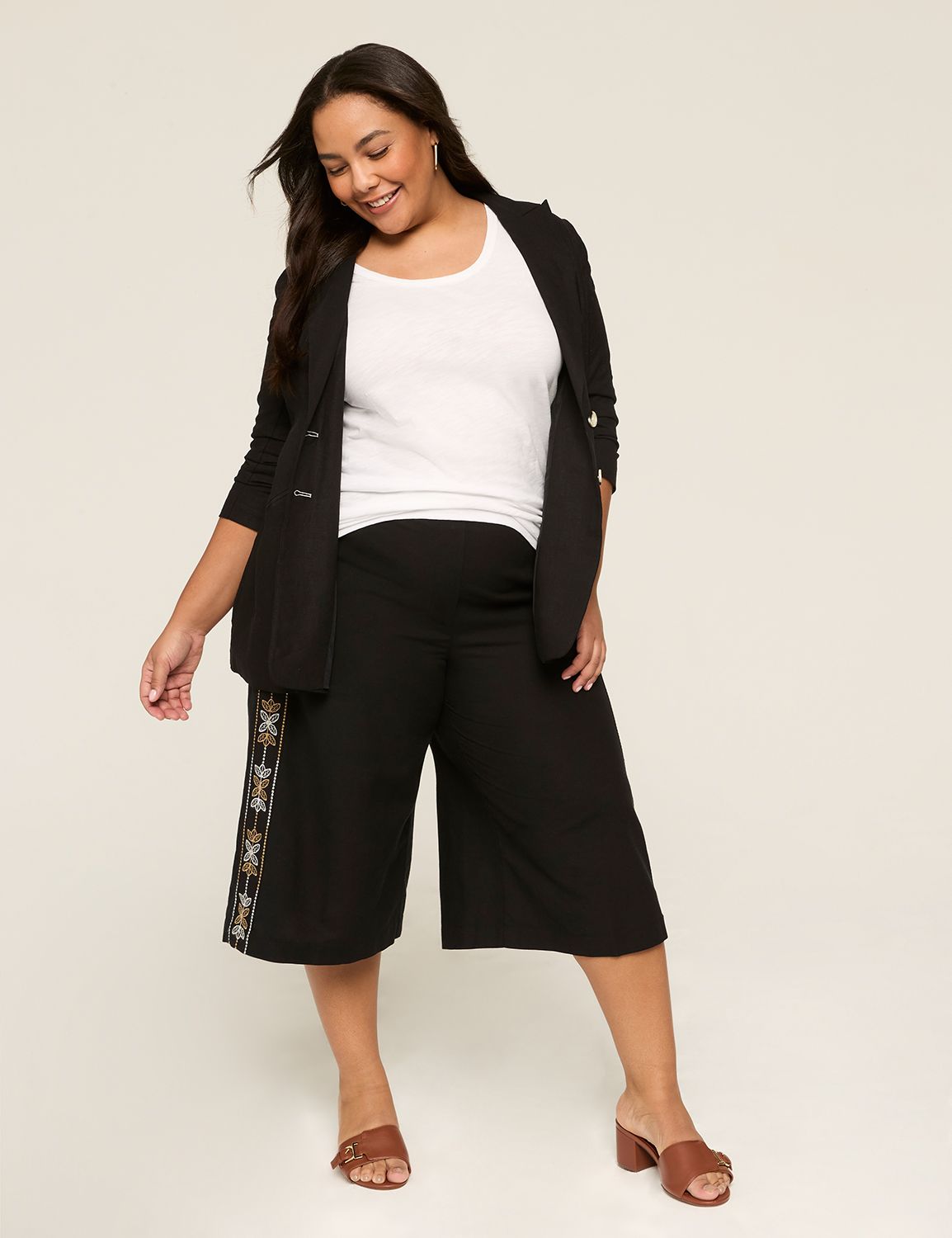 PULLON RELAXED CULOTTE  WITH EMBROI Product Image 3