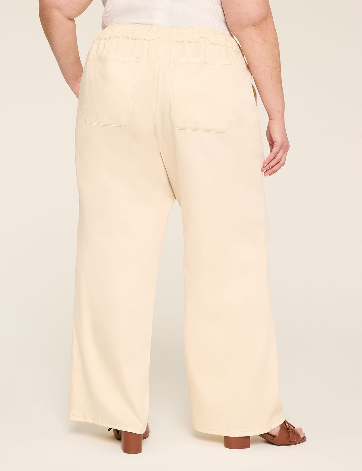 LIGHTWEIGHT PULL ON PANT- ECRU- 114 Product Image 2