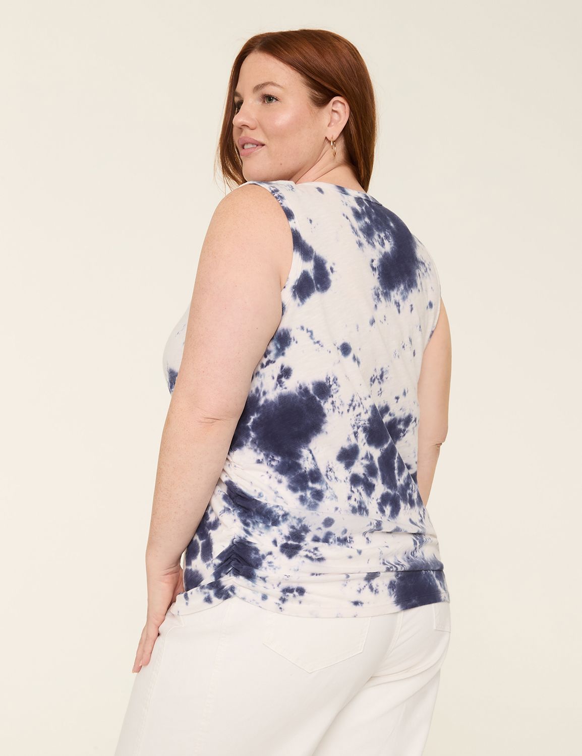 Scoop-Neck Side-Ruched Tank
