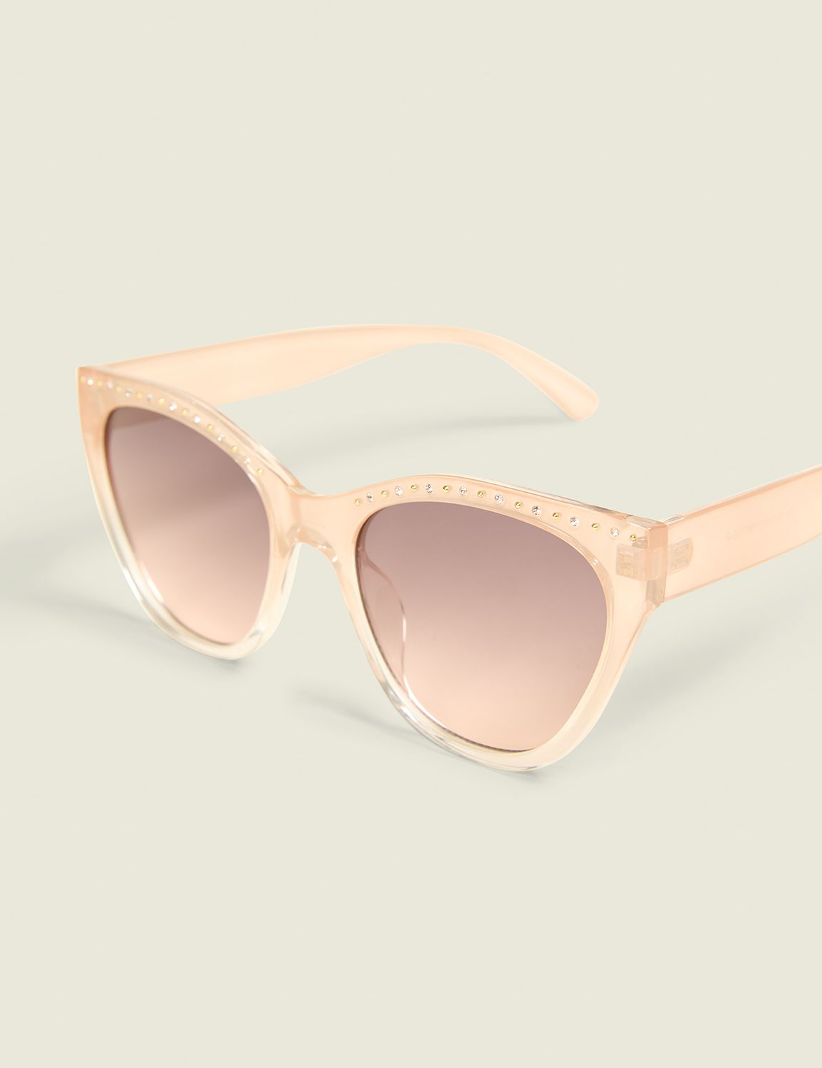 Rhinestone Neutral Cateye Sunglasse Product Image 1