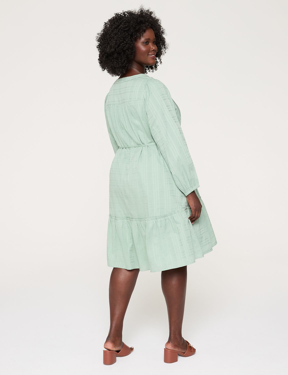 Split-Neck Pintuck Dress | LaneBryant