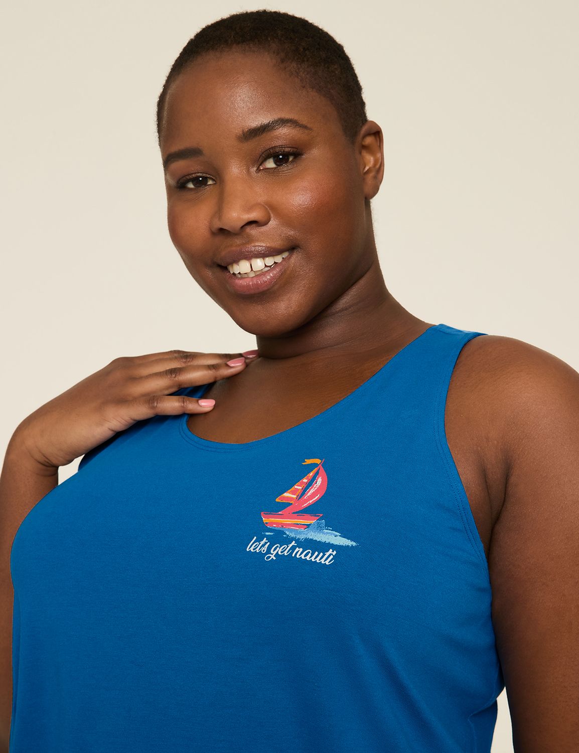 Cotton Racerback Tank and Short PJ Product Image 4