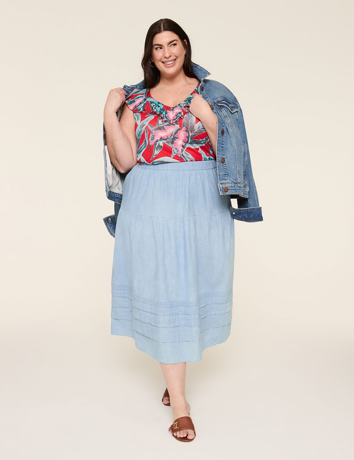 TODAYFUL Chambray Gather Skirt ブラック 36 TODAYFUL(トゥデイフル) / Life's online store（ライフズ