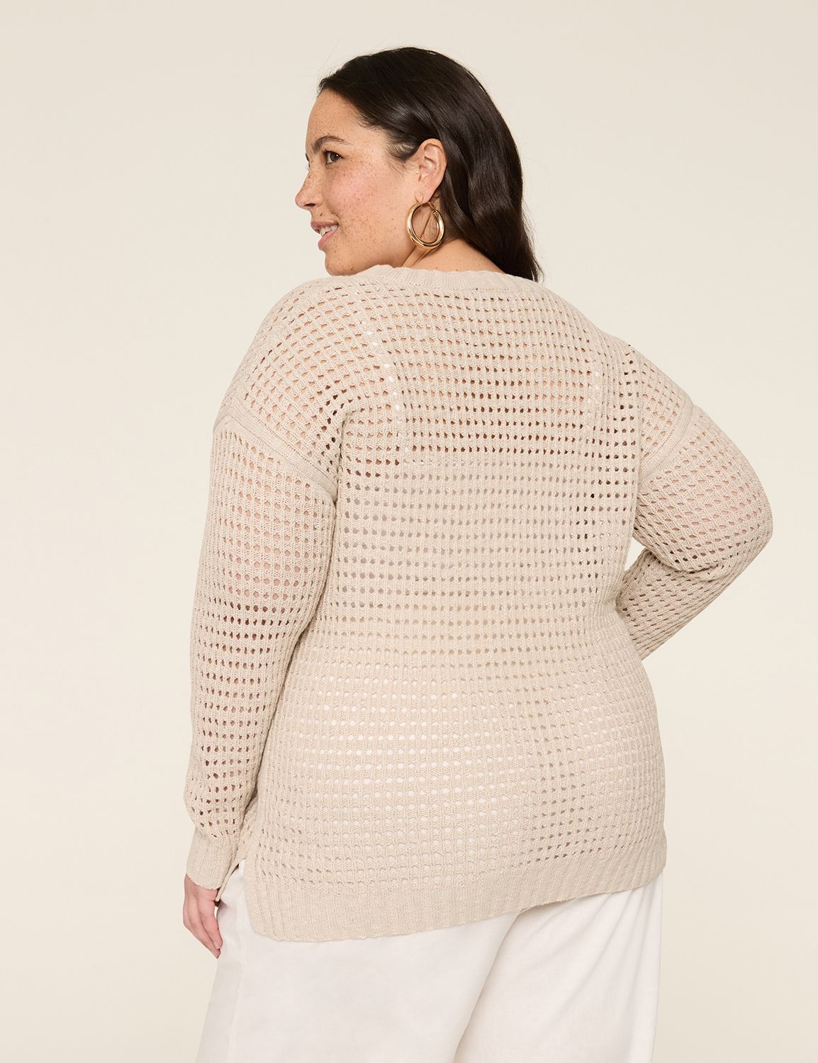 Classic Long Sleeve Notch Neck Swea Product Image 2