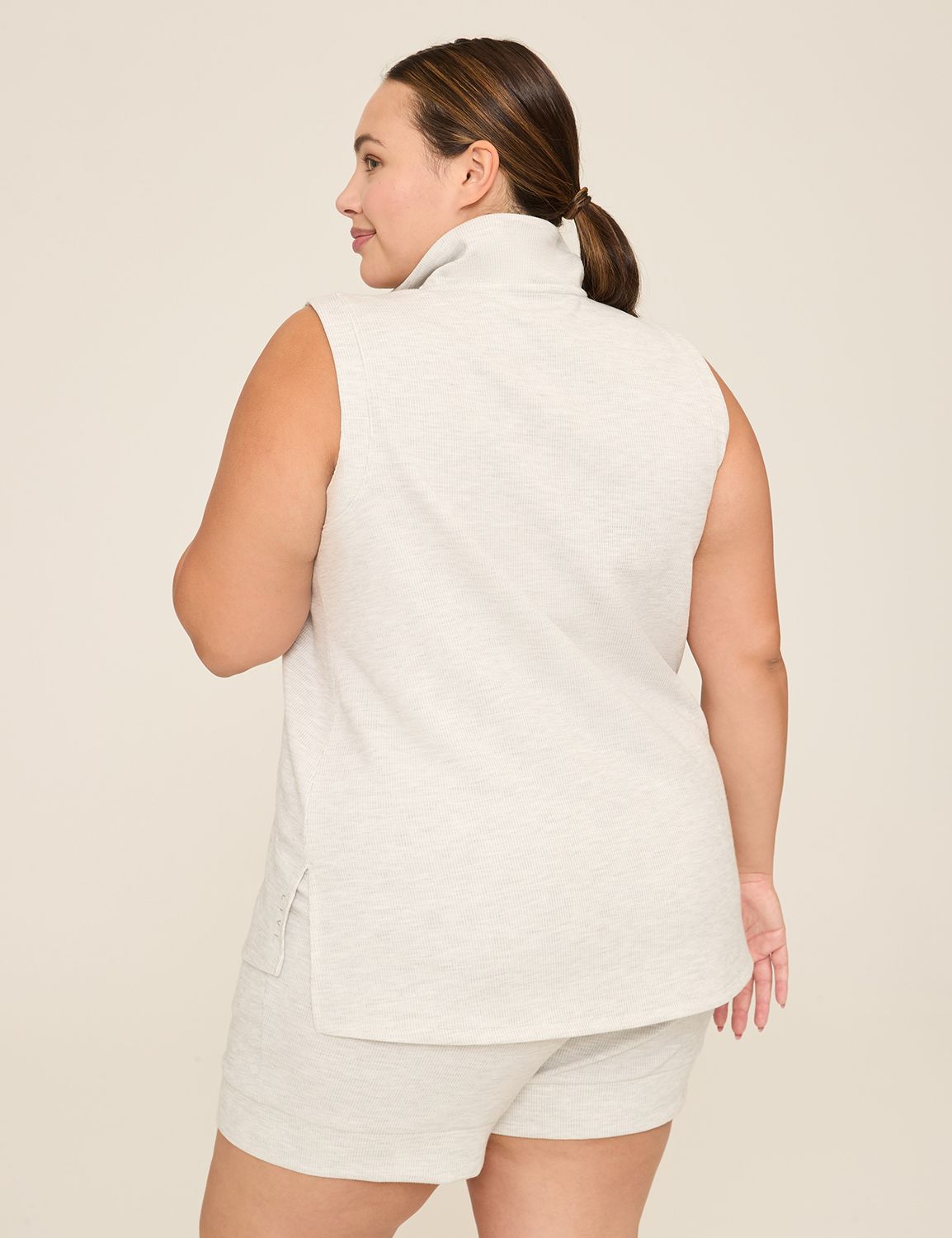 LIVI Sleeveless Journey Rib Half Zi Product Image 2