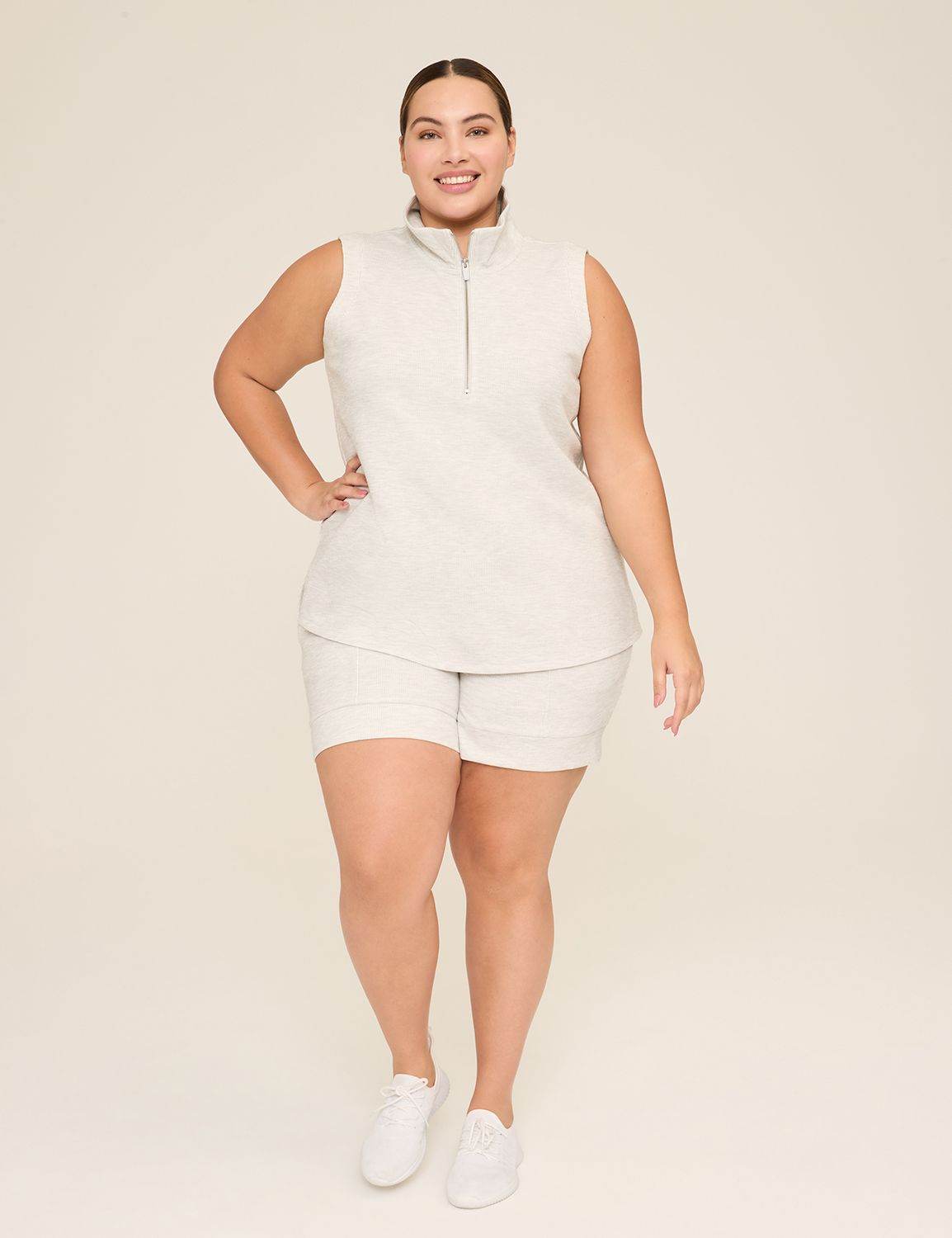 LIVI Sleeveless Journey Rib Half Zi Product Image 3