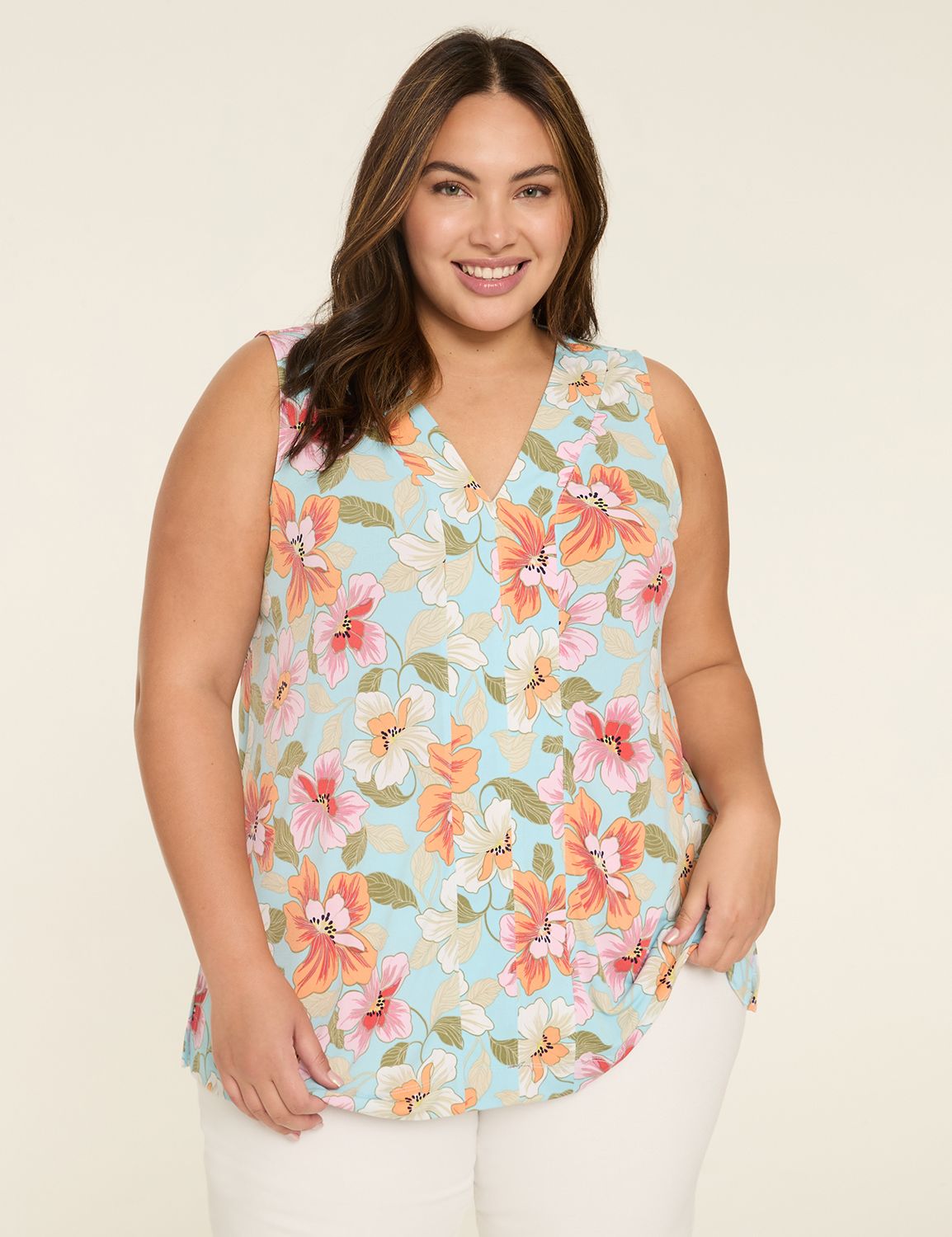 Sleeveless Side Slit Top main image 0