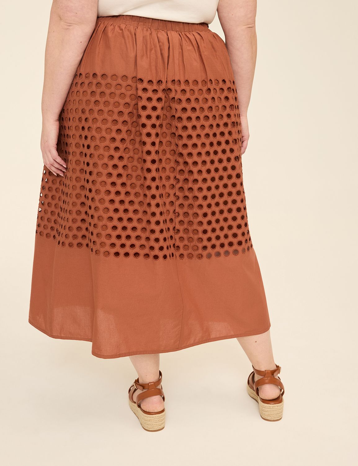 Eyelet Maxi Skirt