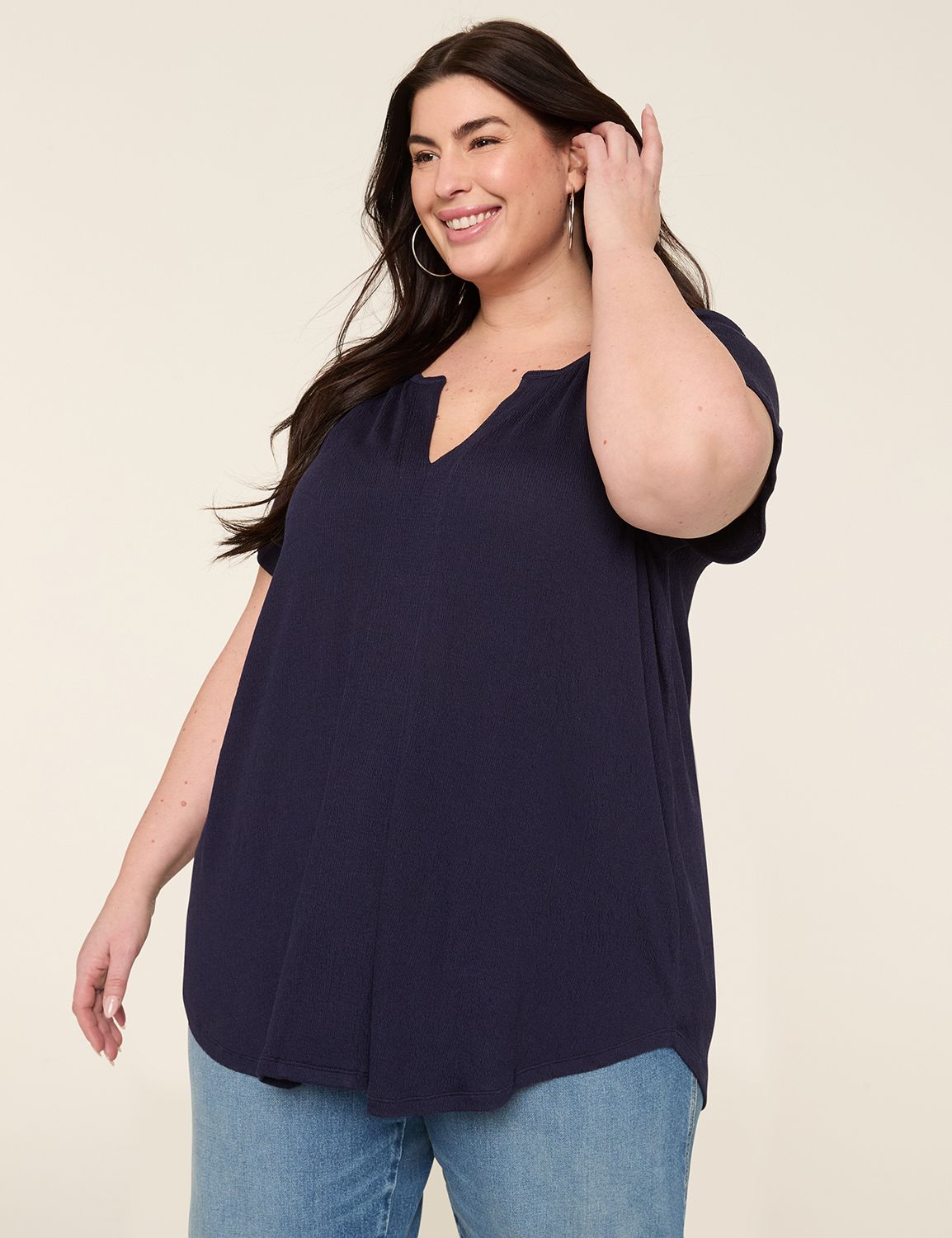 極美品 SIVA DOLMAN SEAM-LINE WIDE L-SLEEVE Pleated oversize dolman sleeve top - Style#T02SR – MARINA