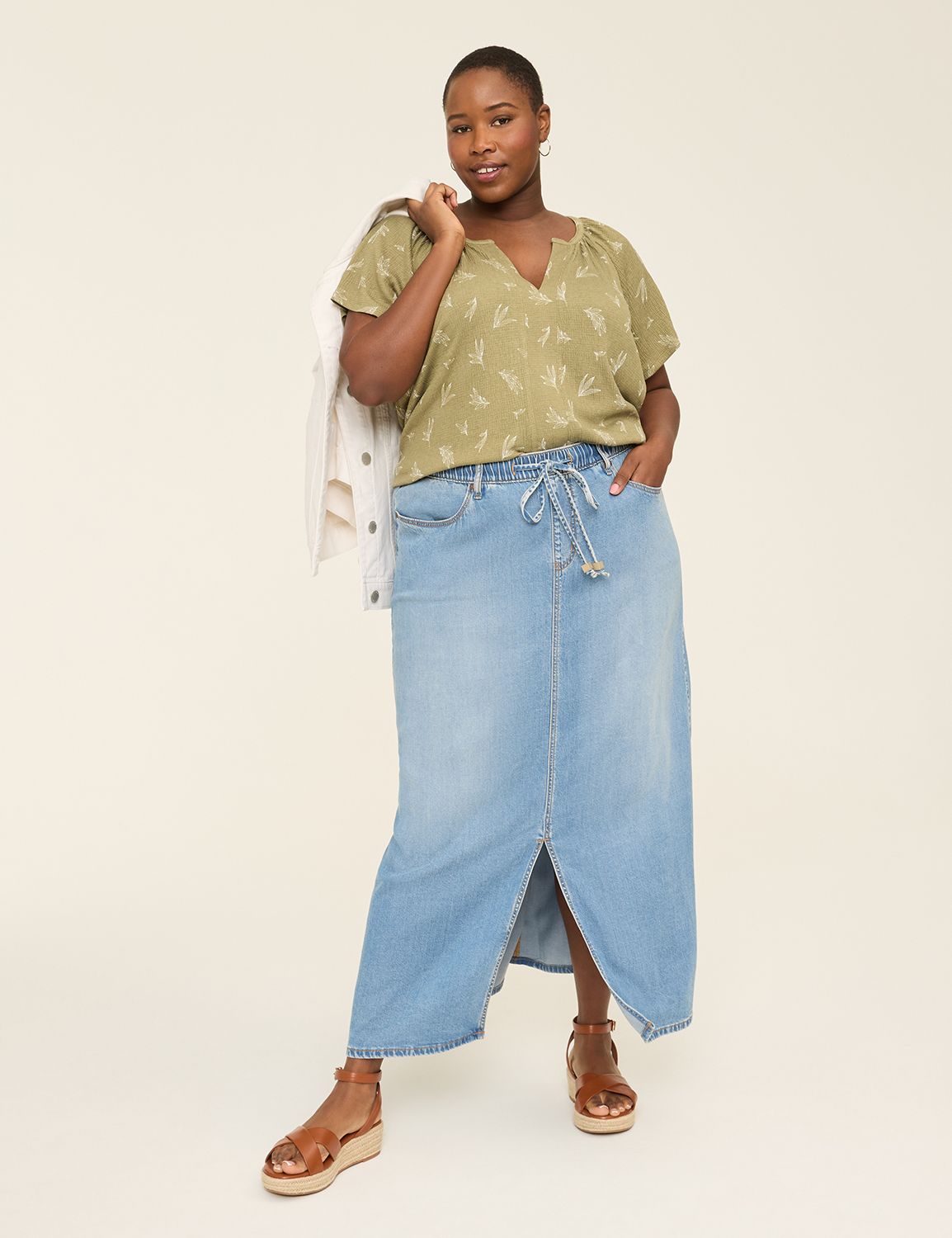 Dolman Short Sleeve Shirred Notched Product Image 3