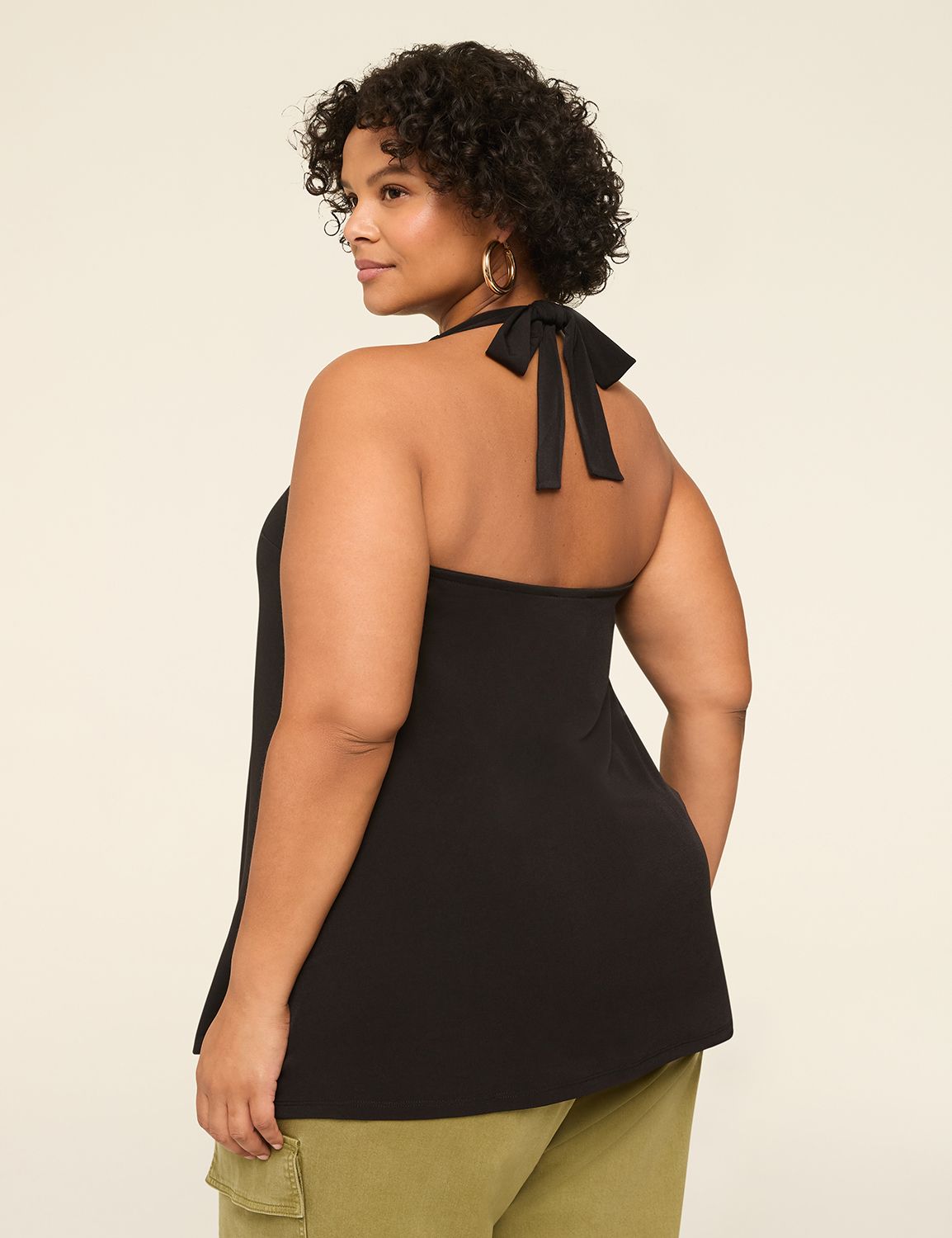 Sleeveless Halter Tie Neck Top S 11 Product Image 2