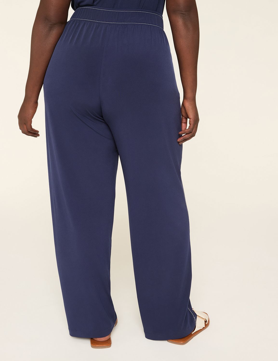 Della Women's Pant Cotton Knit in Denim