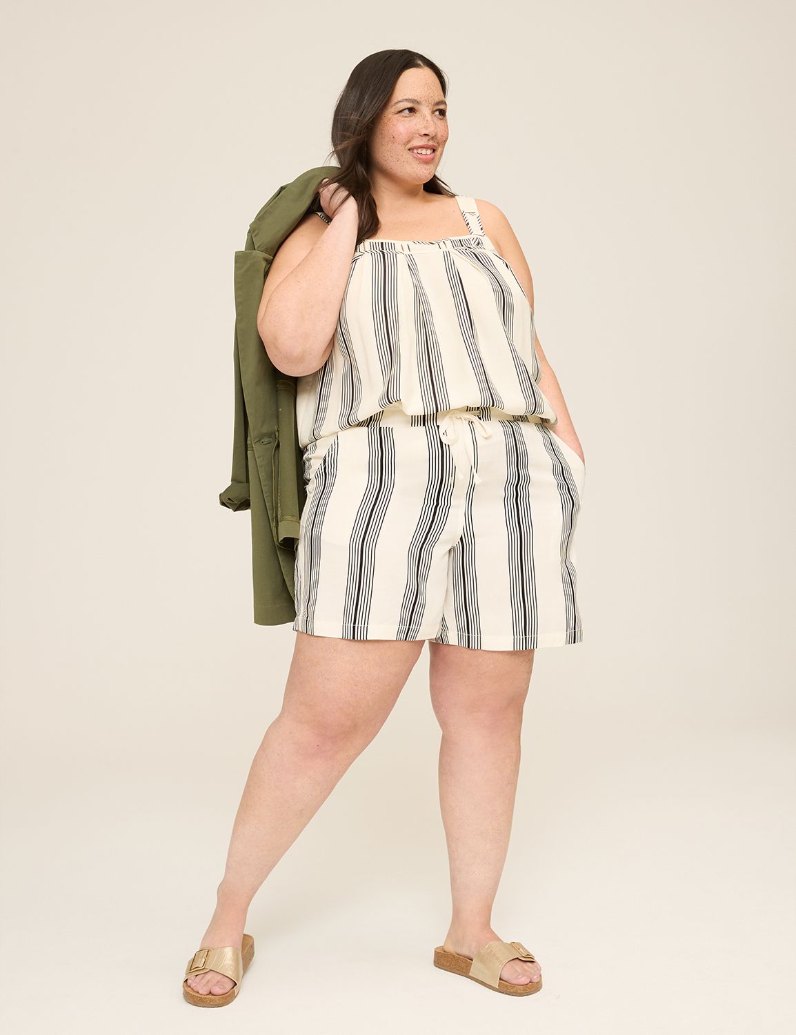 The Tencel Skirty Shorts - Stripe - Product Image 3