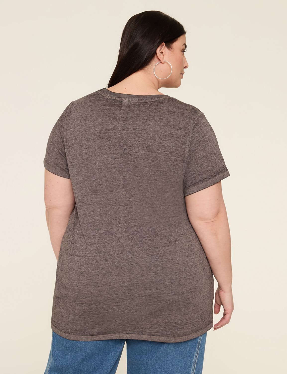 Bamboo Adult Short Sleeve Crew Neck Tee in Slate main image 1