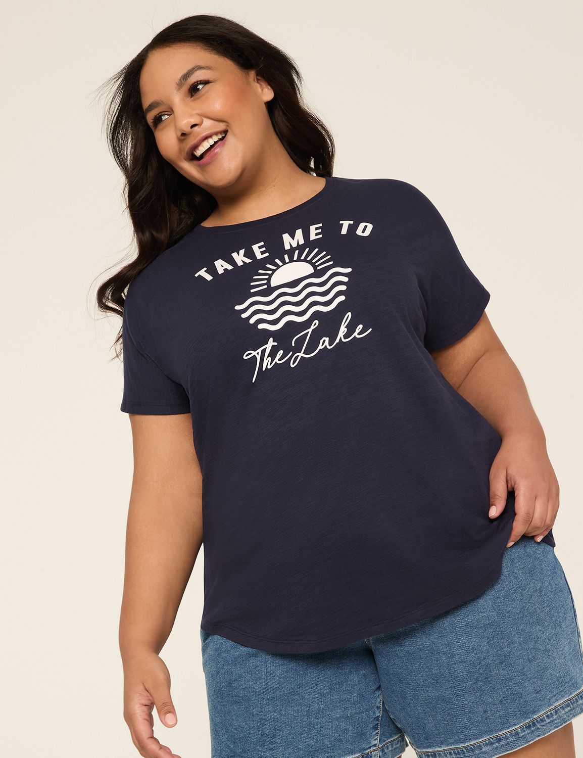 SS Scoop Neck Dolman Graphic: Take Product Image 1