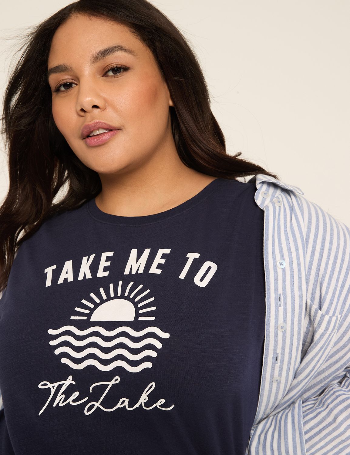 SS Scoop Neck Dolman Graphic: Take Product Image 4