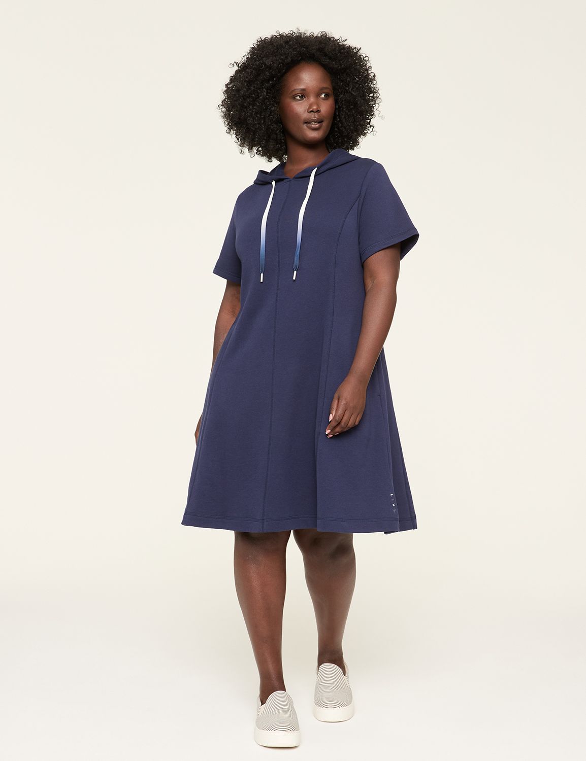 LIVI French Terry Hoodie Dress | LaneBryant