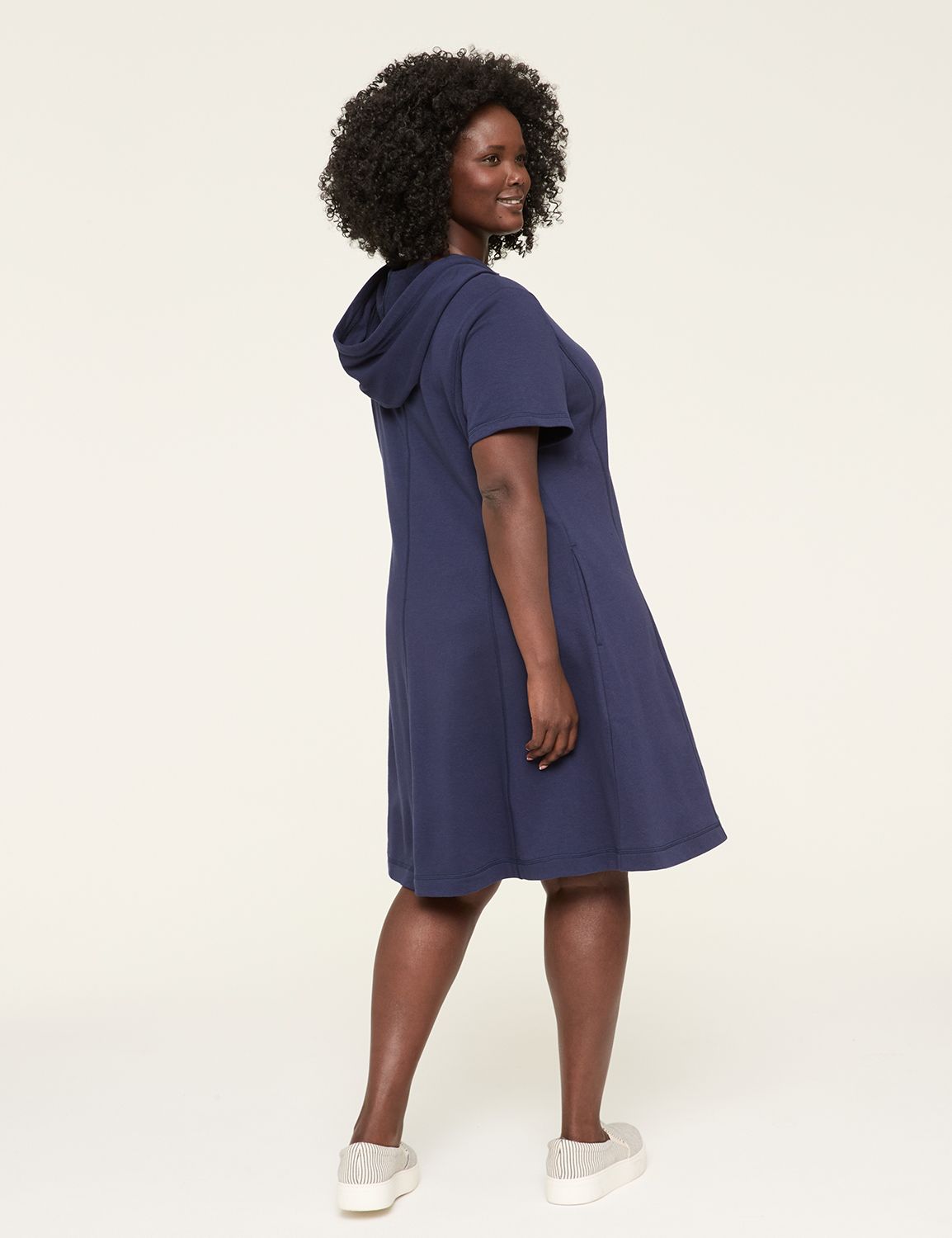 パーカー Dropped Shoulder Hoodie Dress Drop Shoulder Split Hem Hooded Sweater Dress｜DAZY