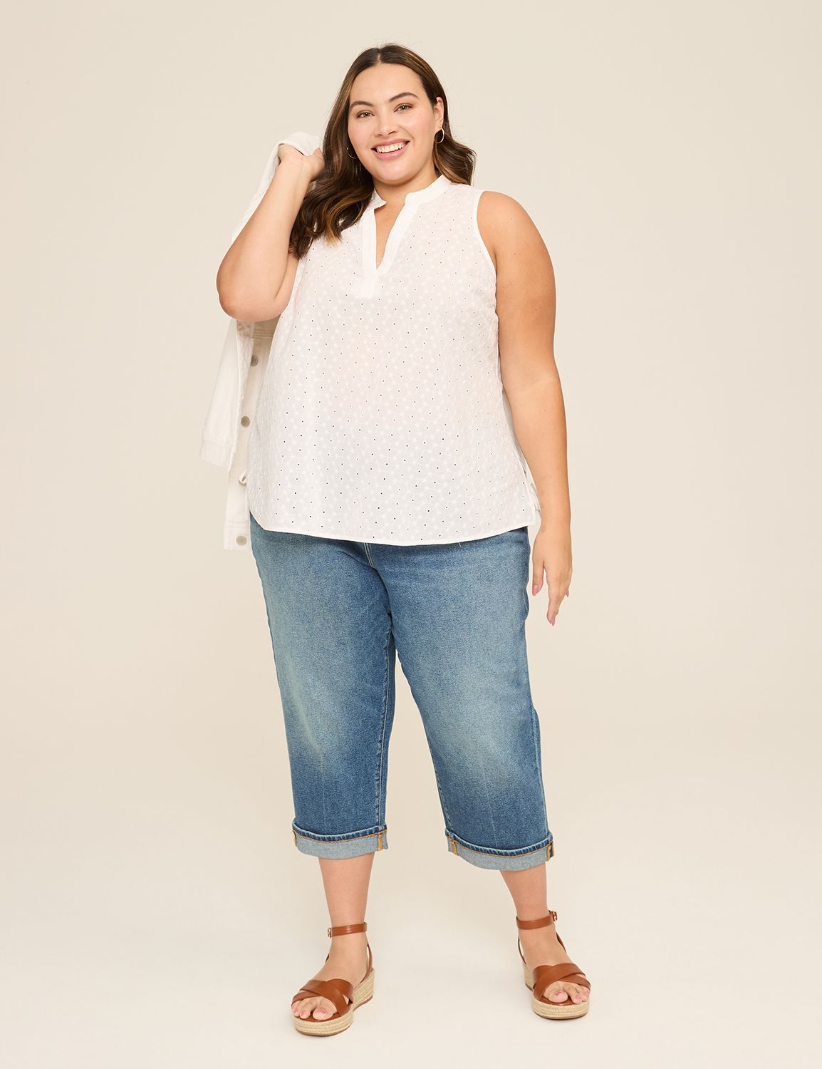 Classic Sleeveless Notch Neck Manda Product Image 3