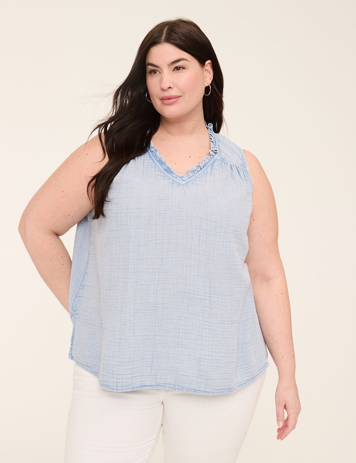 Classic Sleeveless Notch Neck Popov Product Image 1