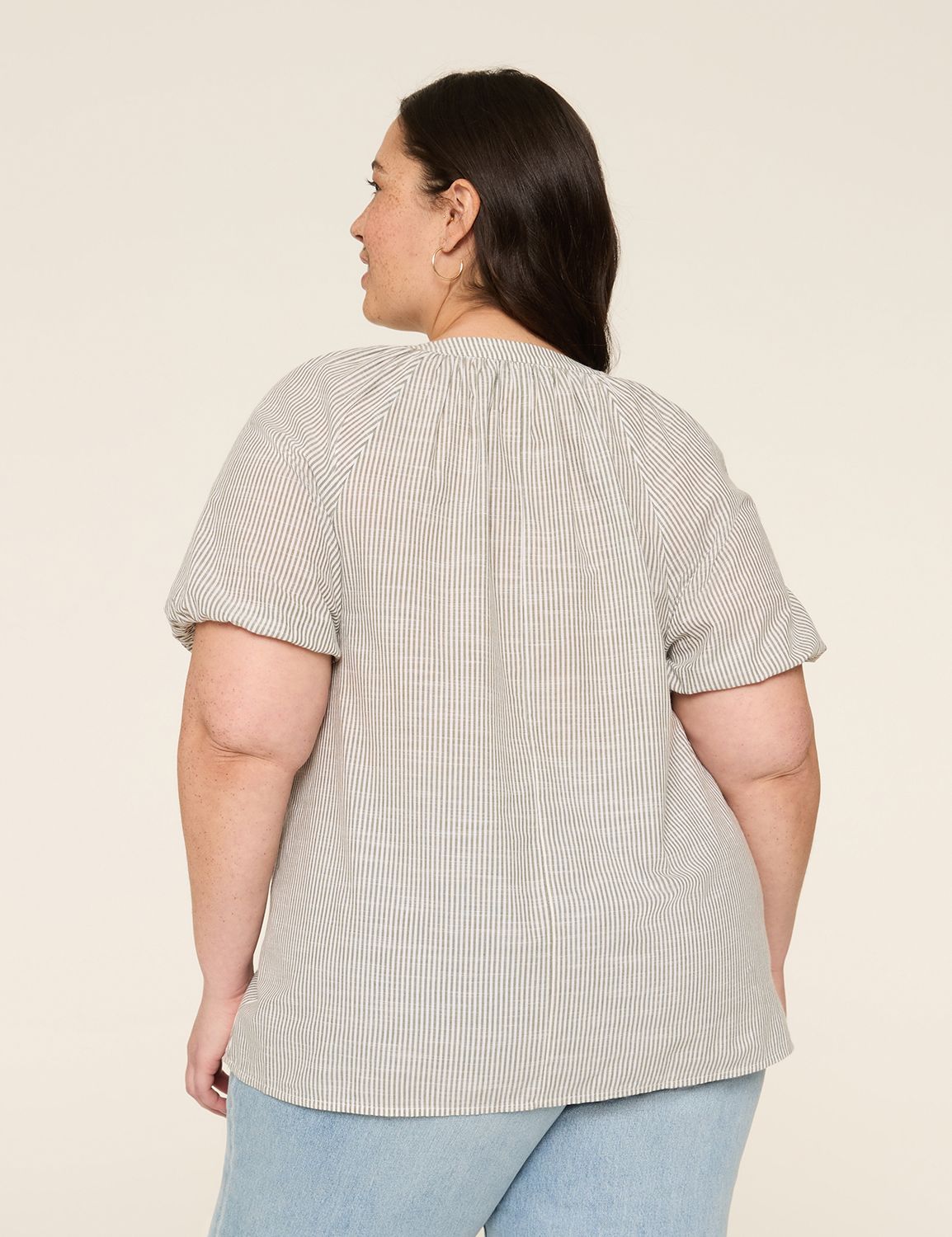 Swing Short Sleeve Notch Neck Blous Product Image 2