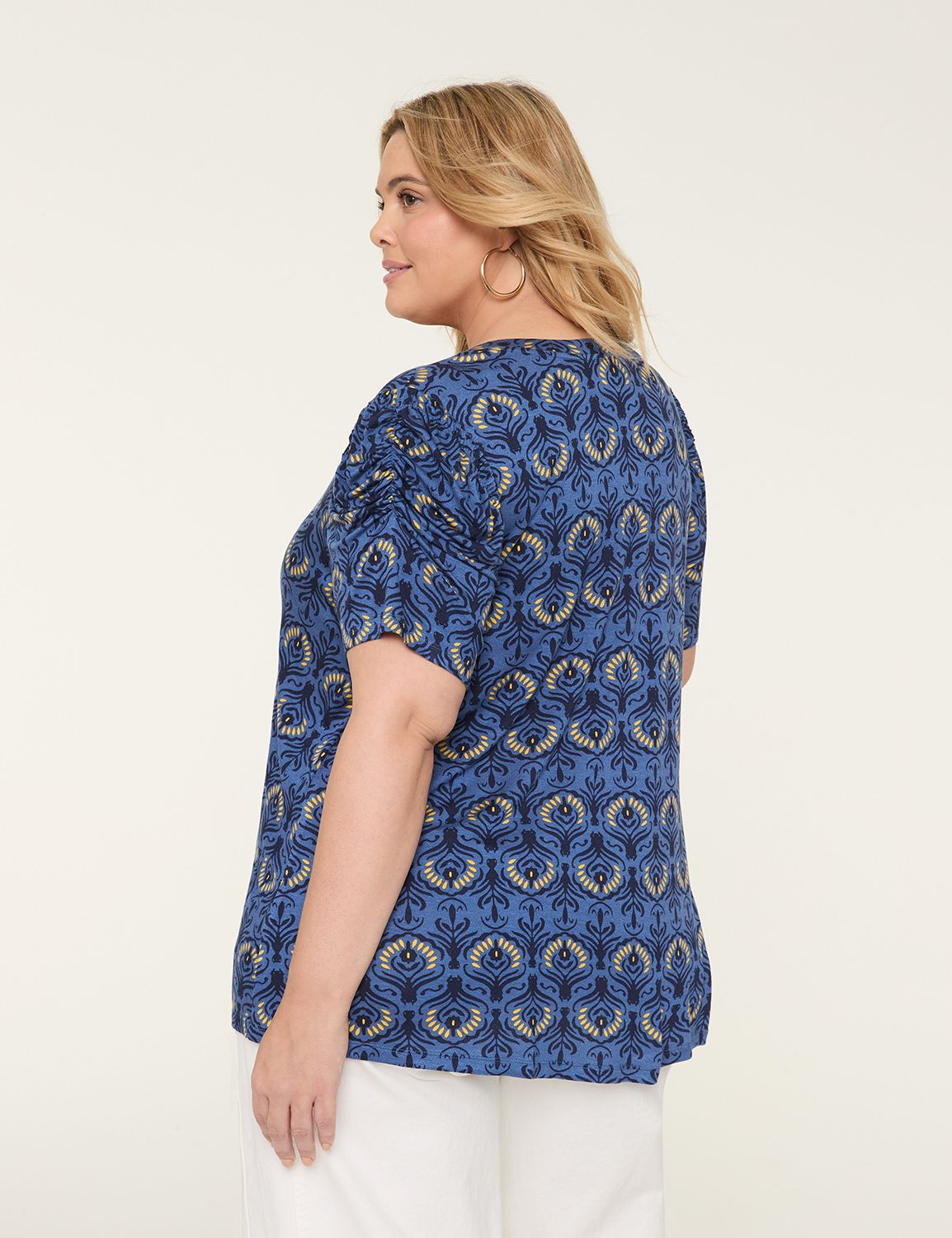 WV V-Neck Short Sleeve w/ Shirring Product Image 2