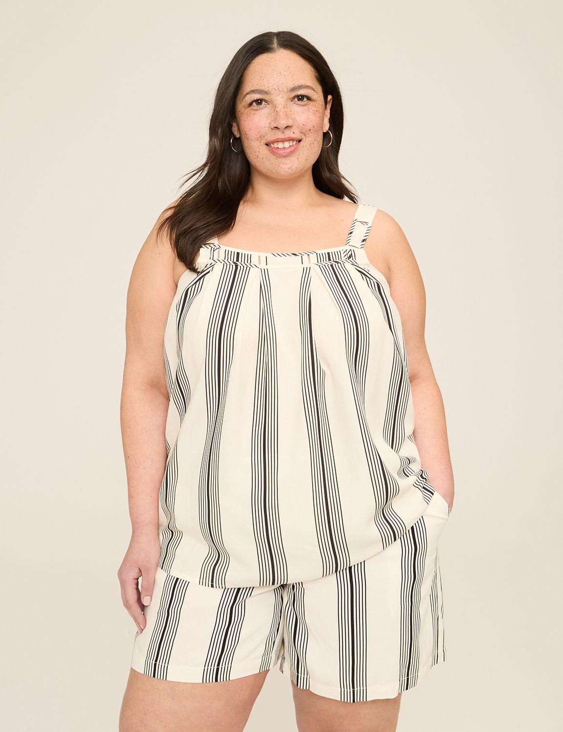 Square-Neck Cutout-Detail Tank