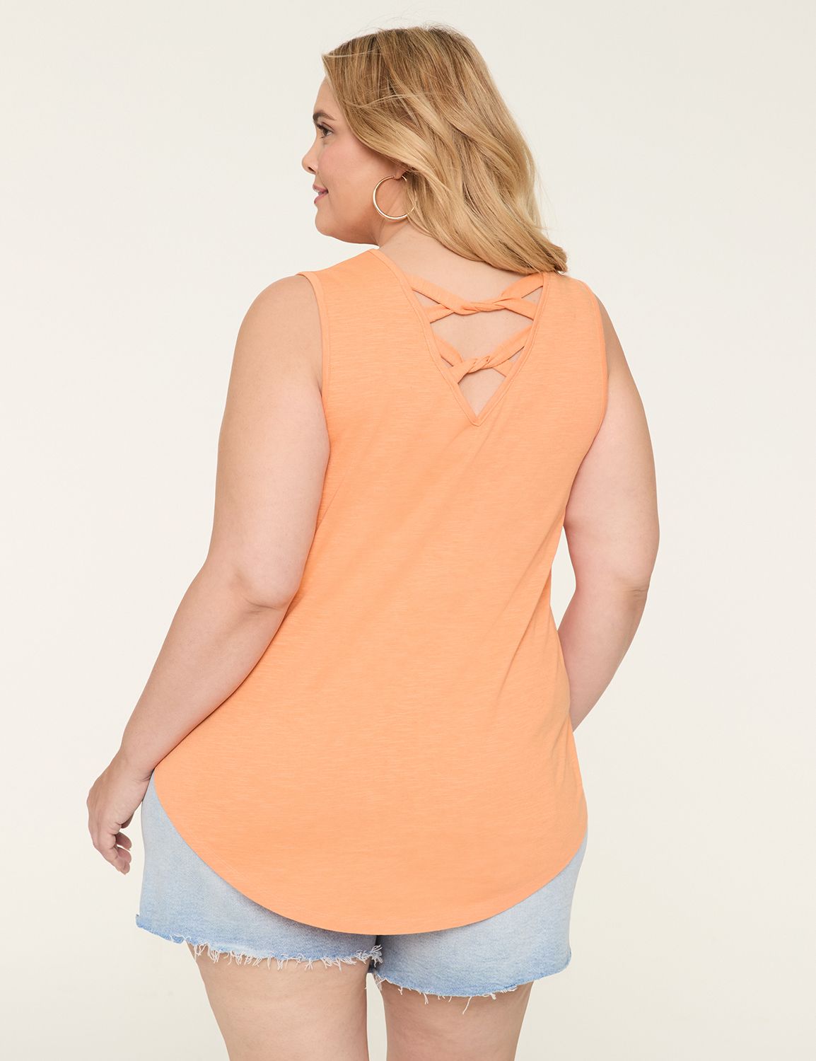Casual Sleeveless V-Neck Strappy Ba Product Image 2