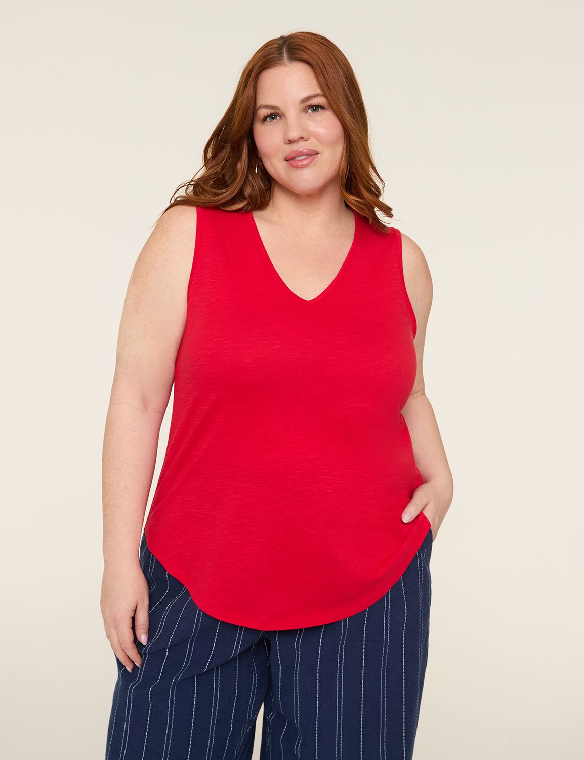 Casual Sleeveless V-Neck Strappy Ba Product Image 1