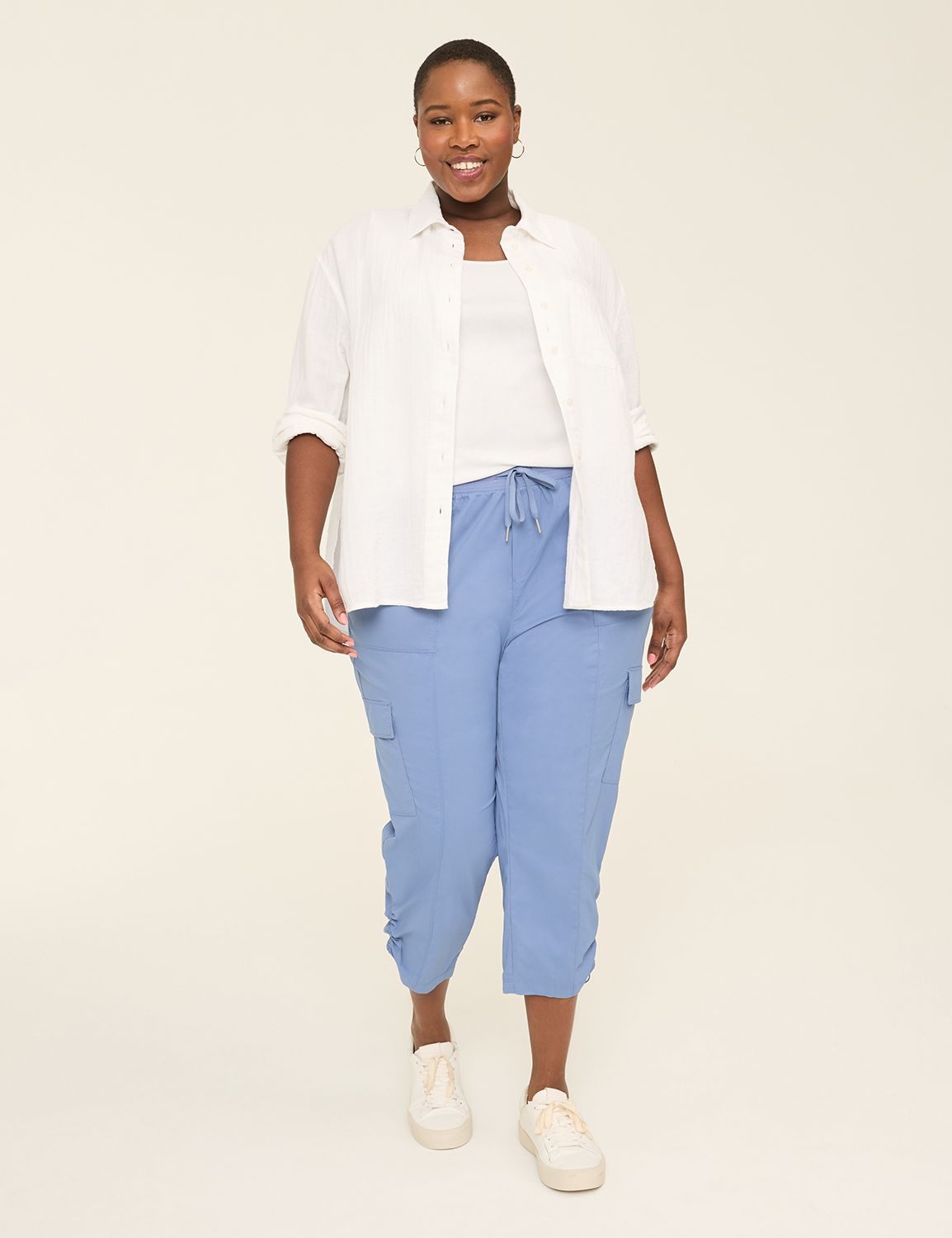 Long Sleeve Button Down Gauze Top S Product Image 4