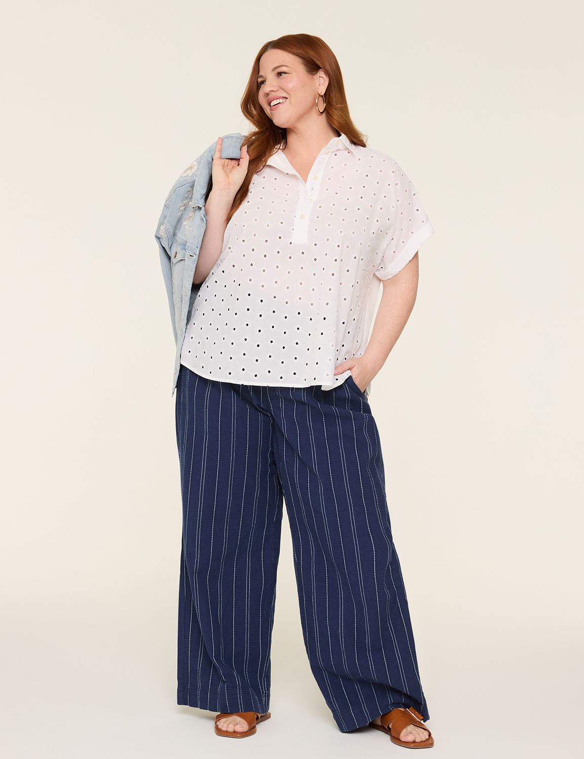 Off White V Neck Placket Dolman main image 1