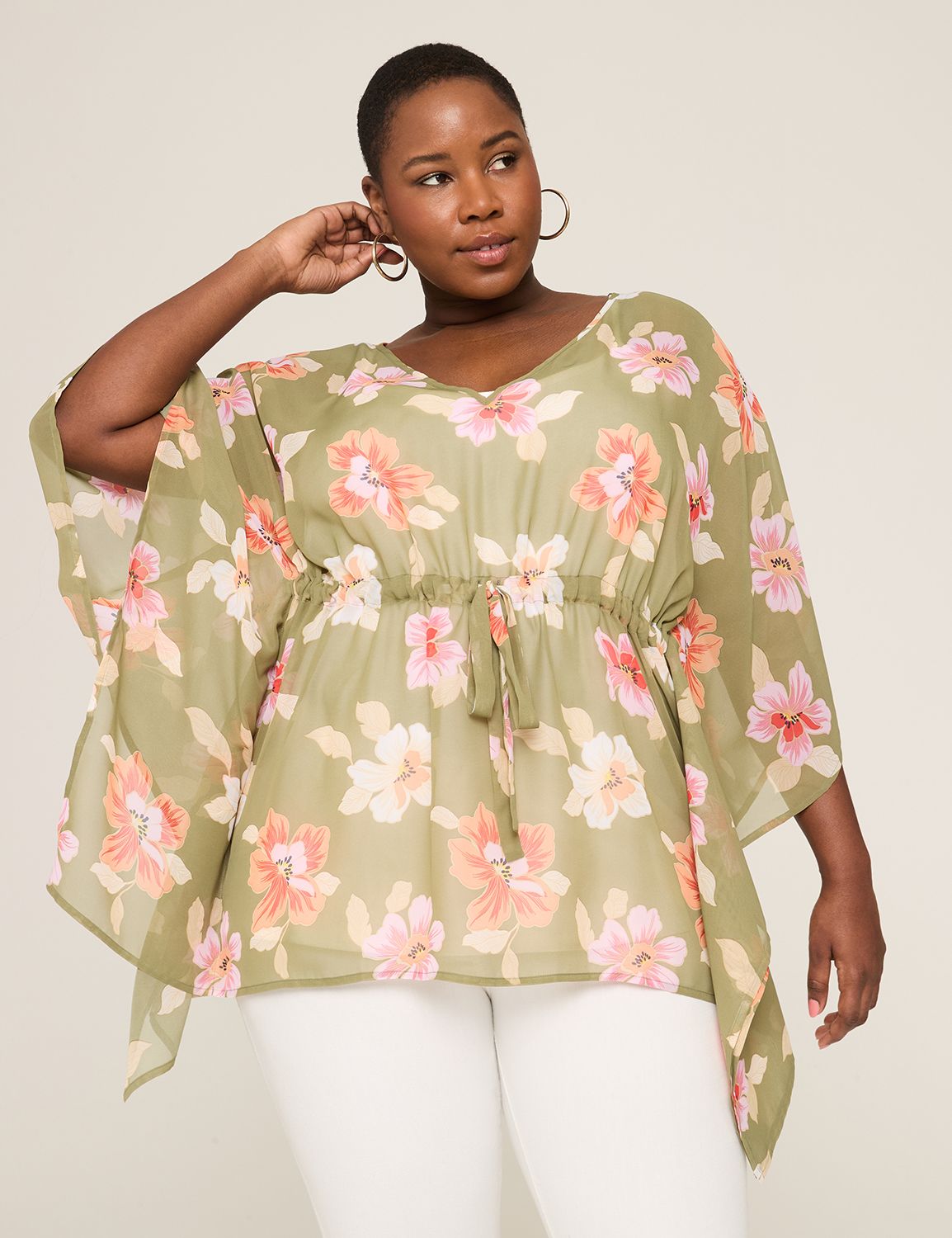 Relaxed Bracelet Sleeve V-Neck Popo Product Image 1