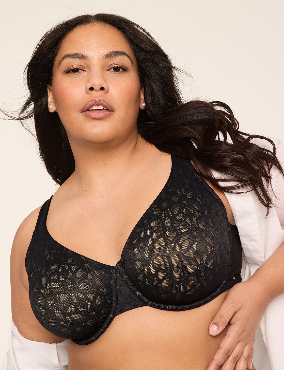 Smart Lift&trade; Lace Unlined Full Coverage Bra