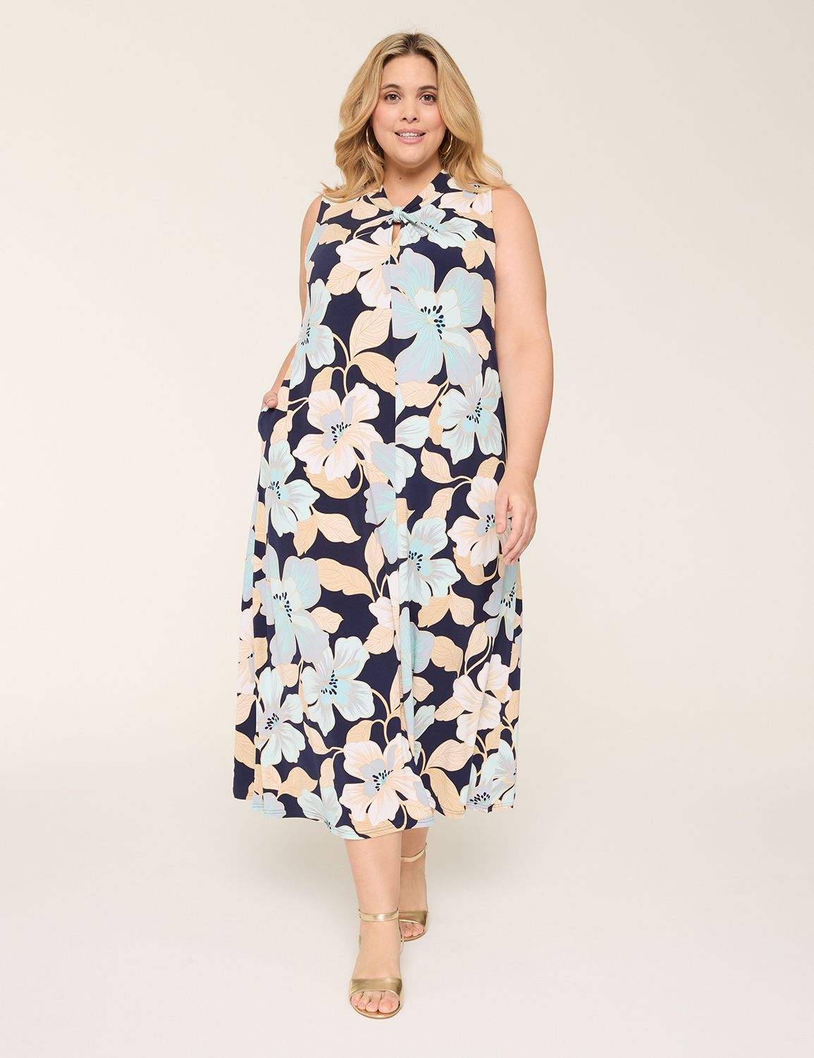 HALTER TIE NECK MAXI DRESS 1145254 Product Image 1