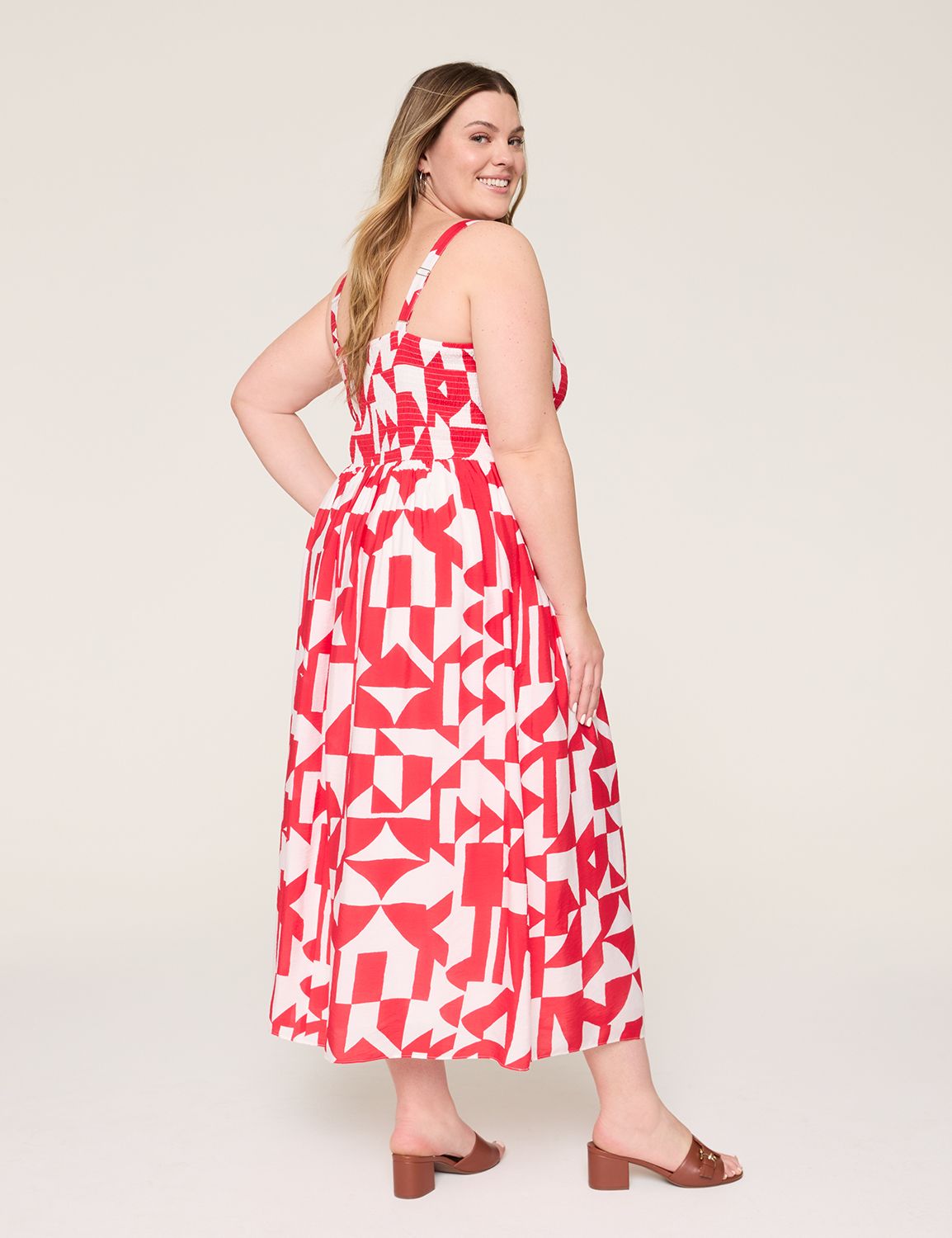 SL SMOCKED TANK DRESS WITH TIE WAIS Product Image 2