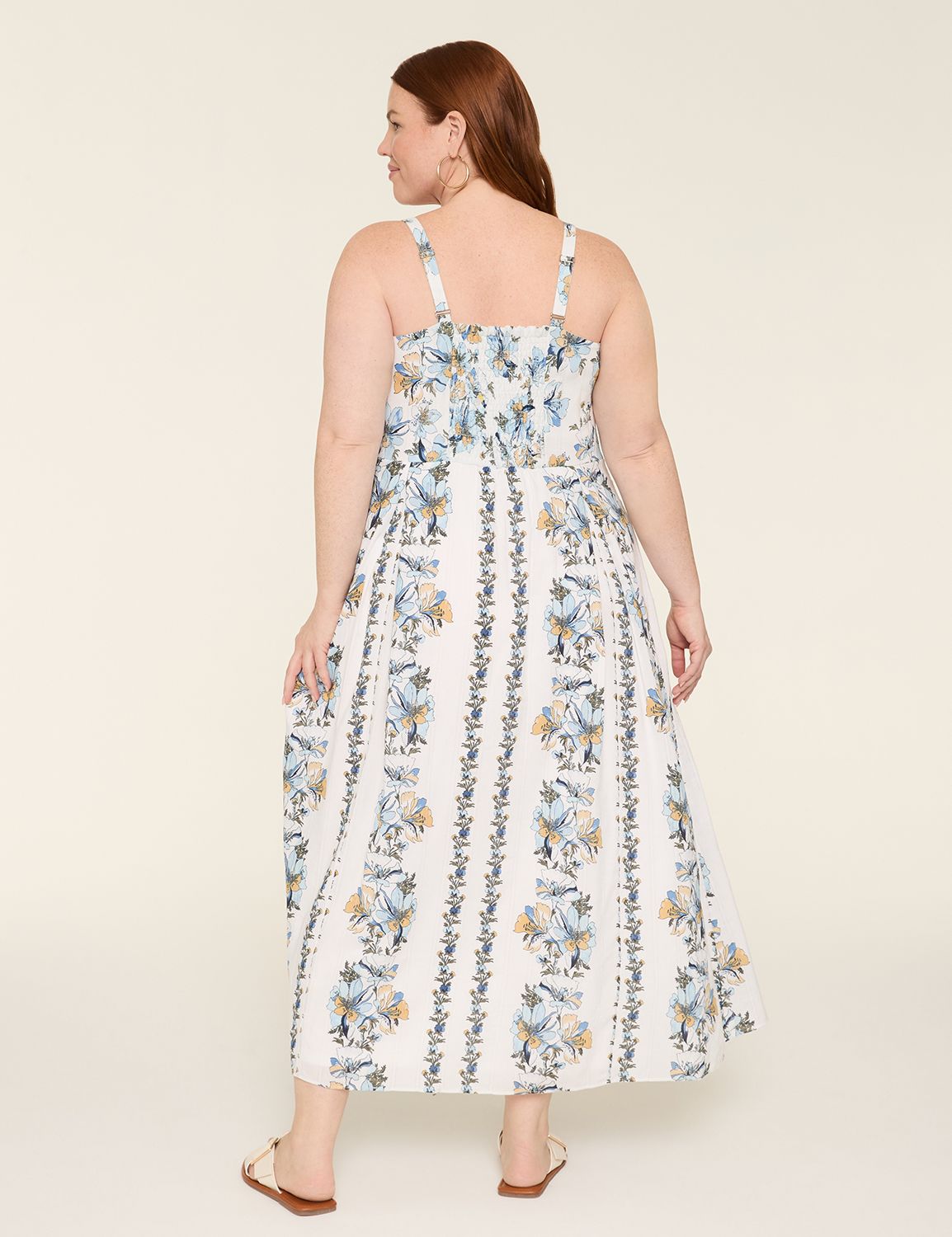 SS FLUTTER SPLIT NK TIERED LONG MID | LaneBryant