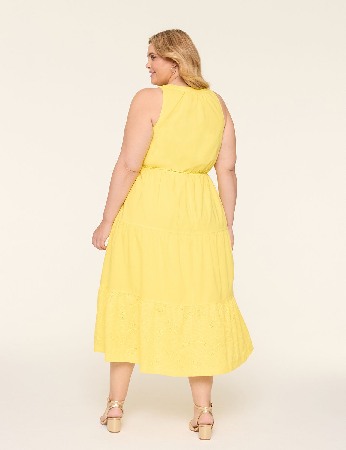 SL BUTTON THROUGH MAXI WITH EYELET | LaneBryant