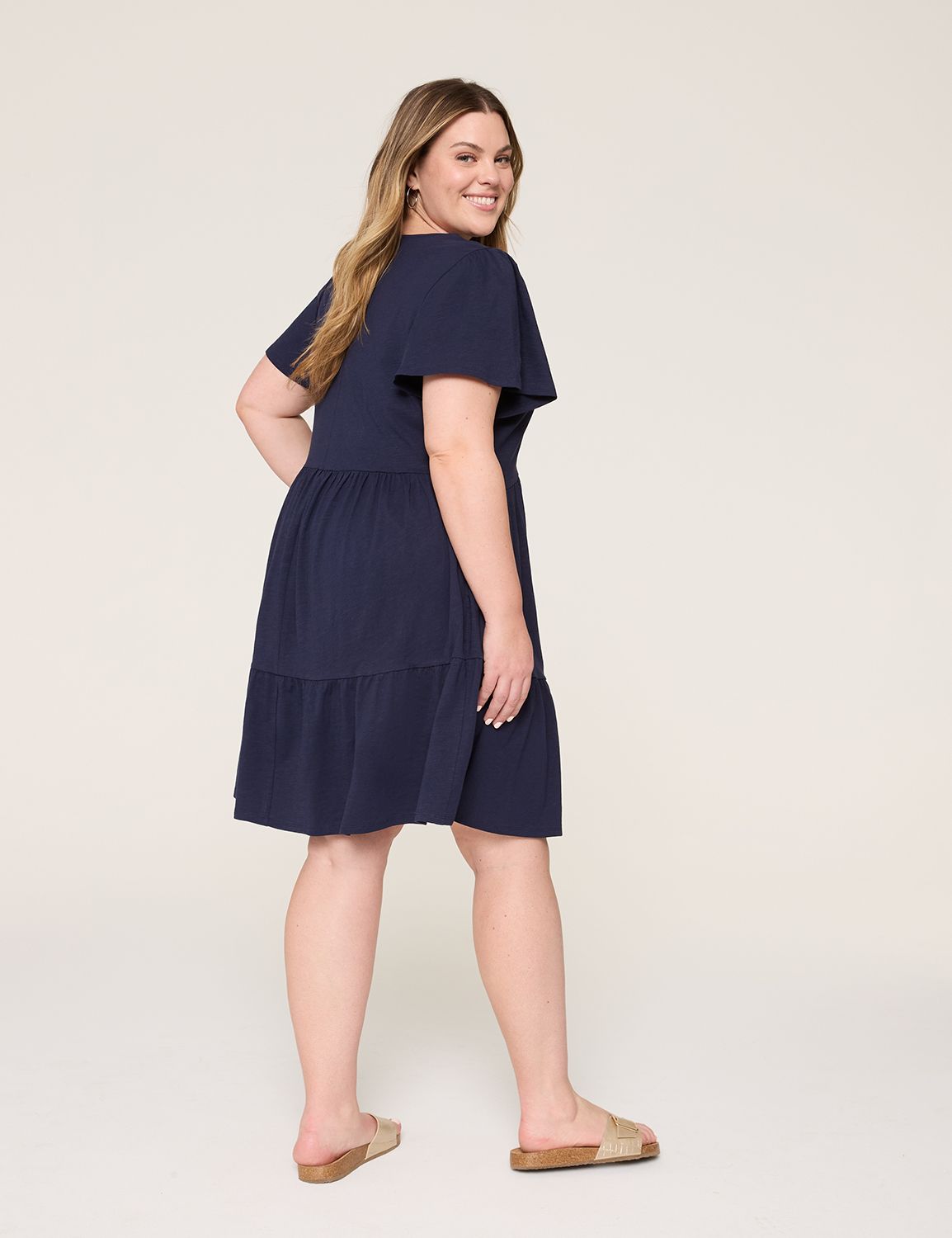 SS VNECK TIERED SWING DRESS 1145200 Product Image 2