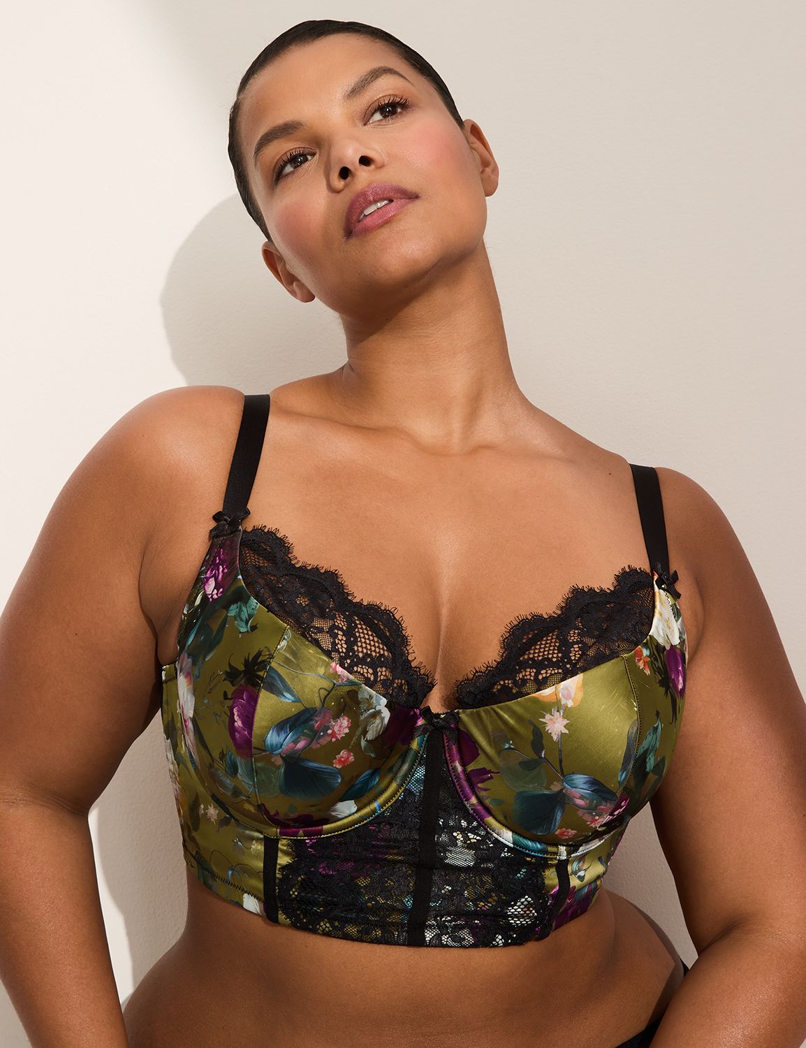 Stretch Satin French Balc Longline Product Image 1