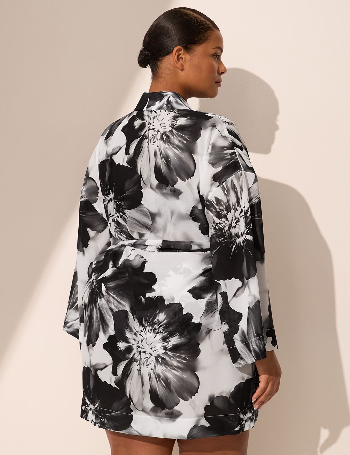 Printed Crepe Robe
