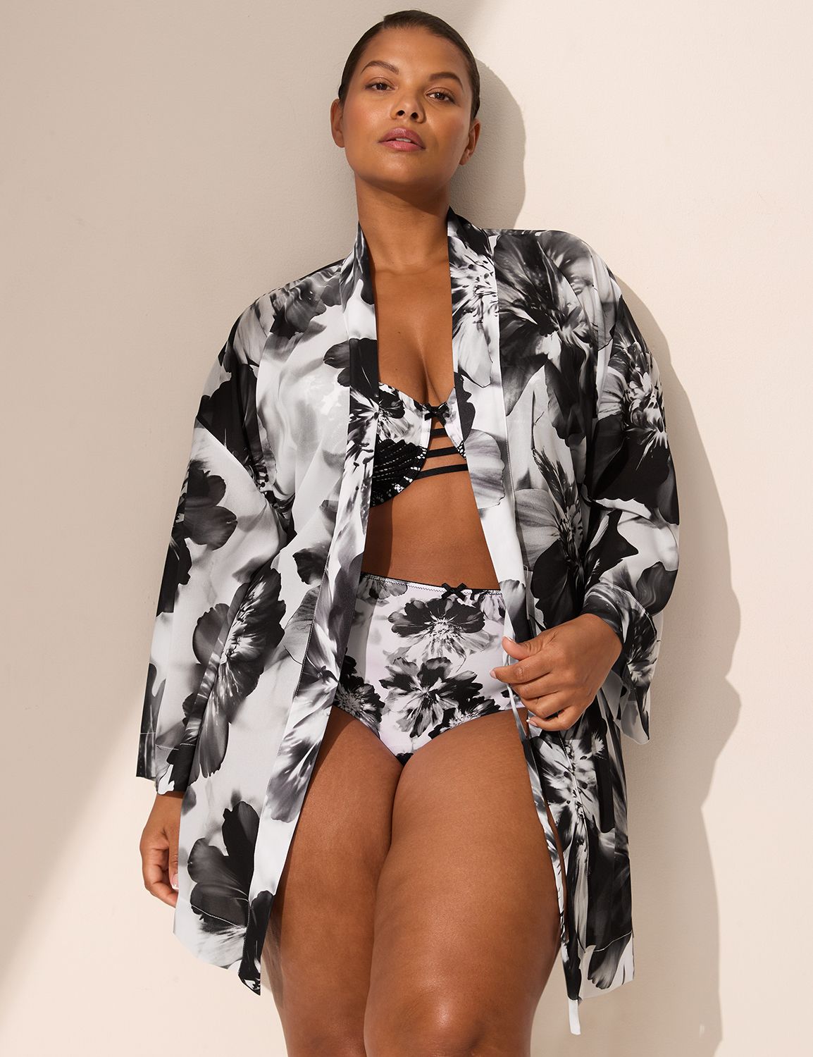 Printed Crepe Robe 1146028-F Product Image 3