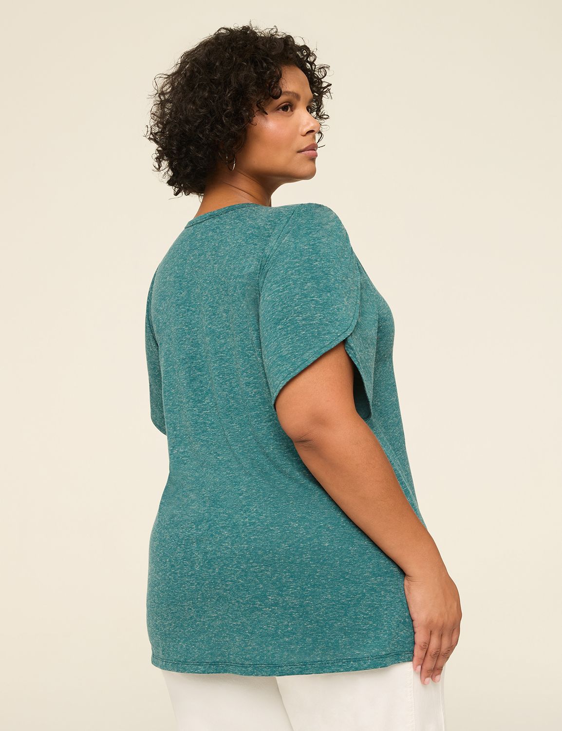Casual Tulip Short Sleeve Crew Neck Product Image 2