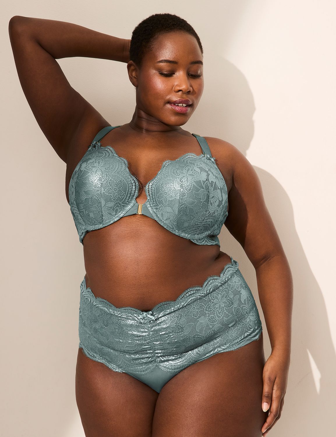 Foiled Lace Wide Side Thong 1145130 Product Image 3