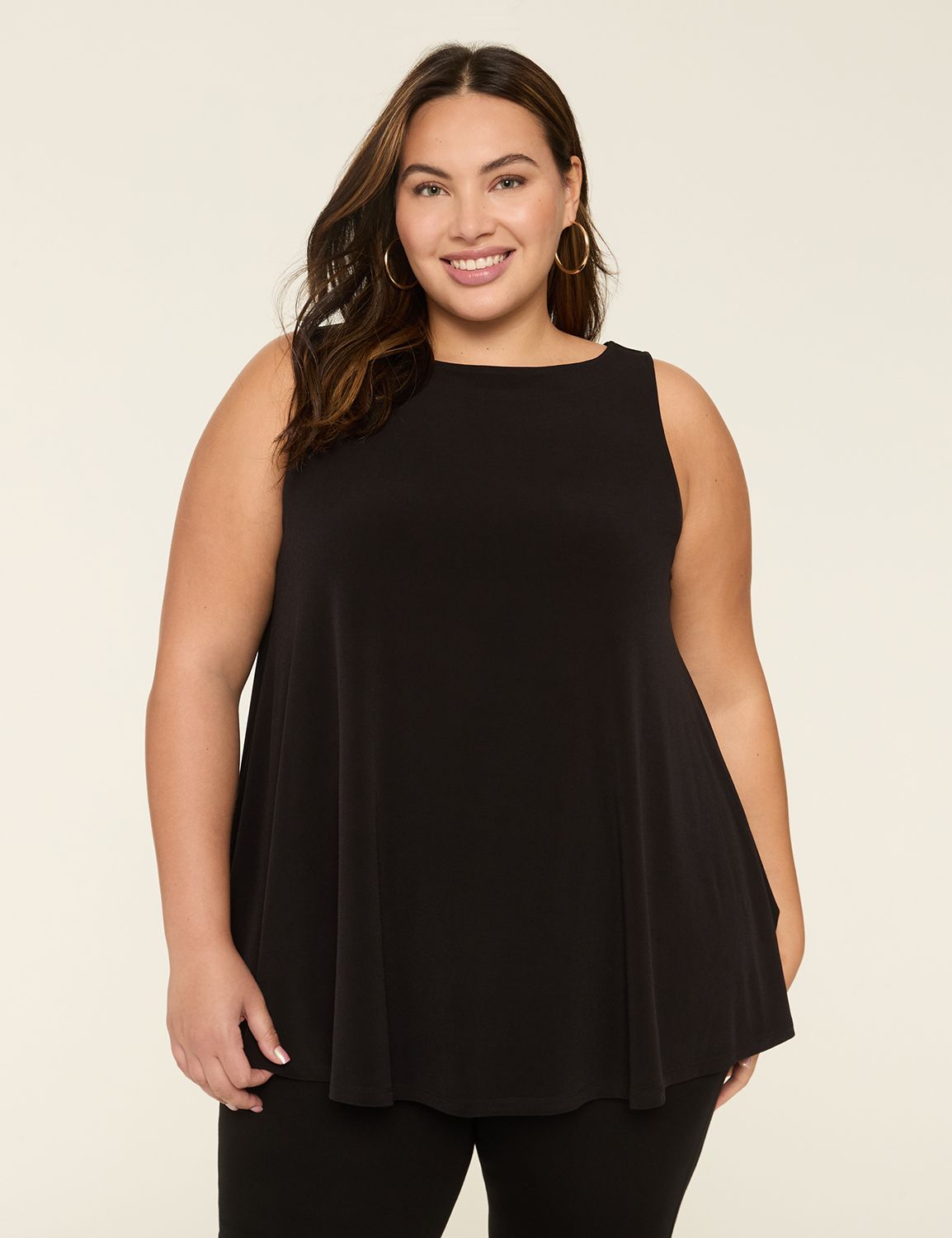 Black Plus Size Swing Tops & Tees | Lane Bryant